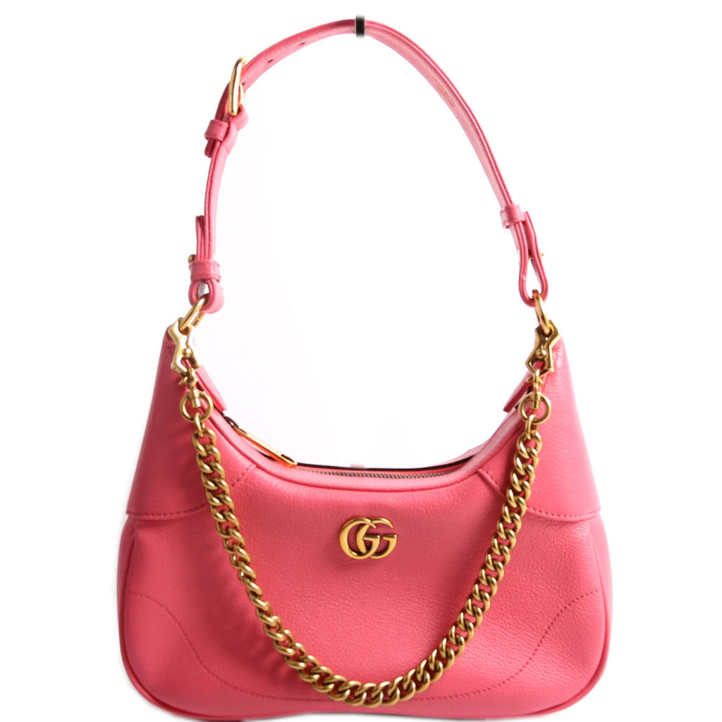 731817 Aphrodite Leather Small Shoulder Bag Pink/Gold