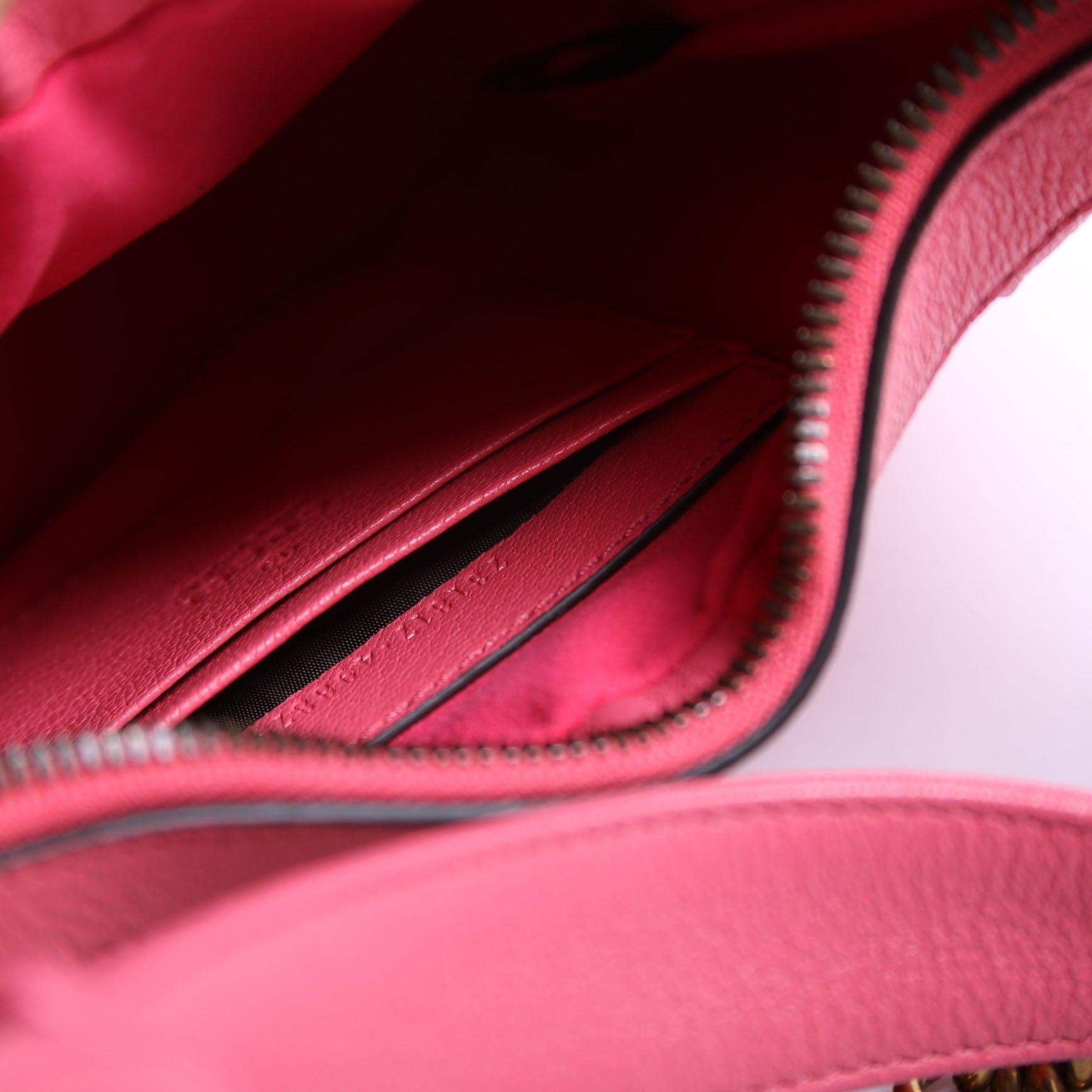 731817 Aphrodite Leather Small Shoulder Bag Pink/Gold