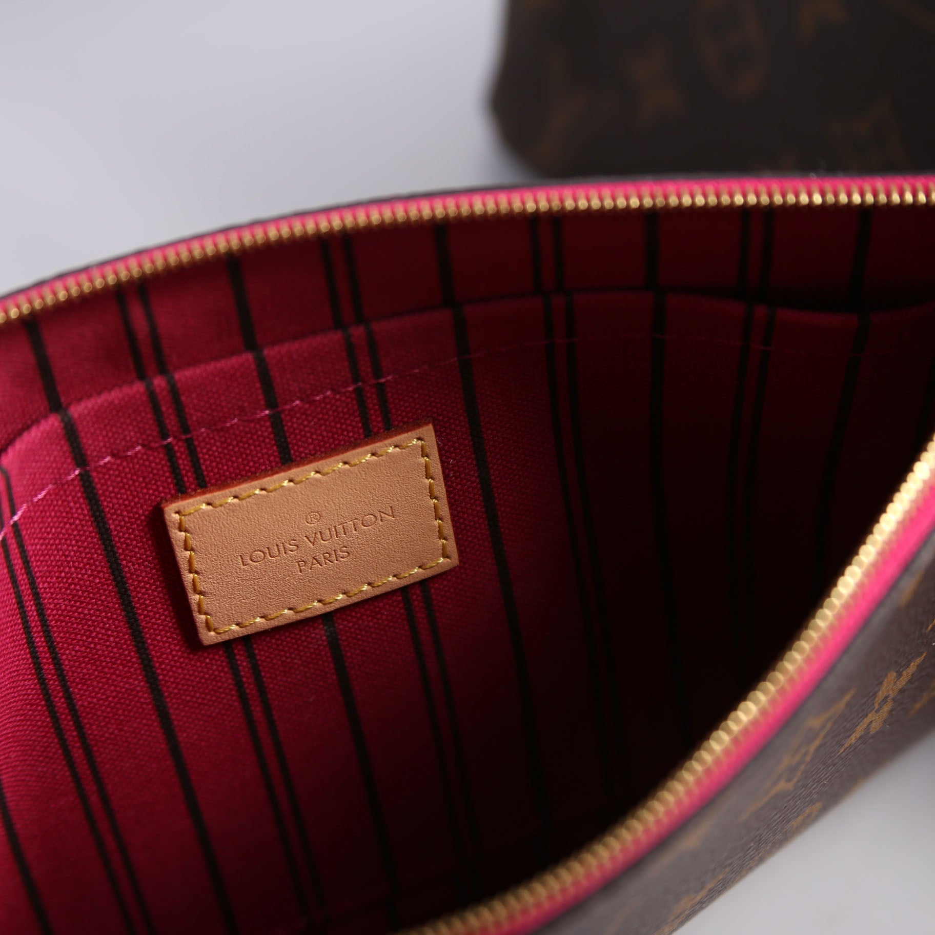 Neverfull With Wallet MM Monogram Brown/Berry