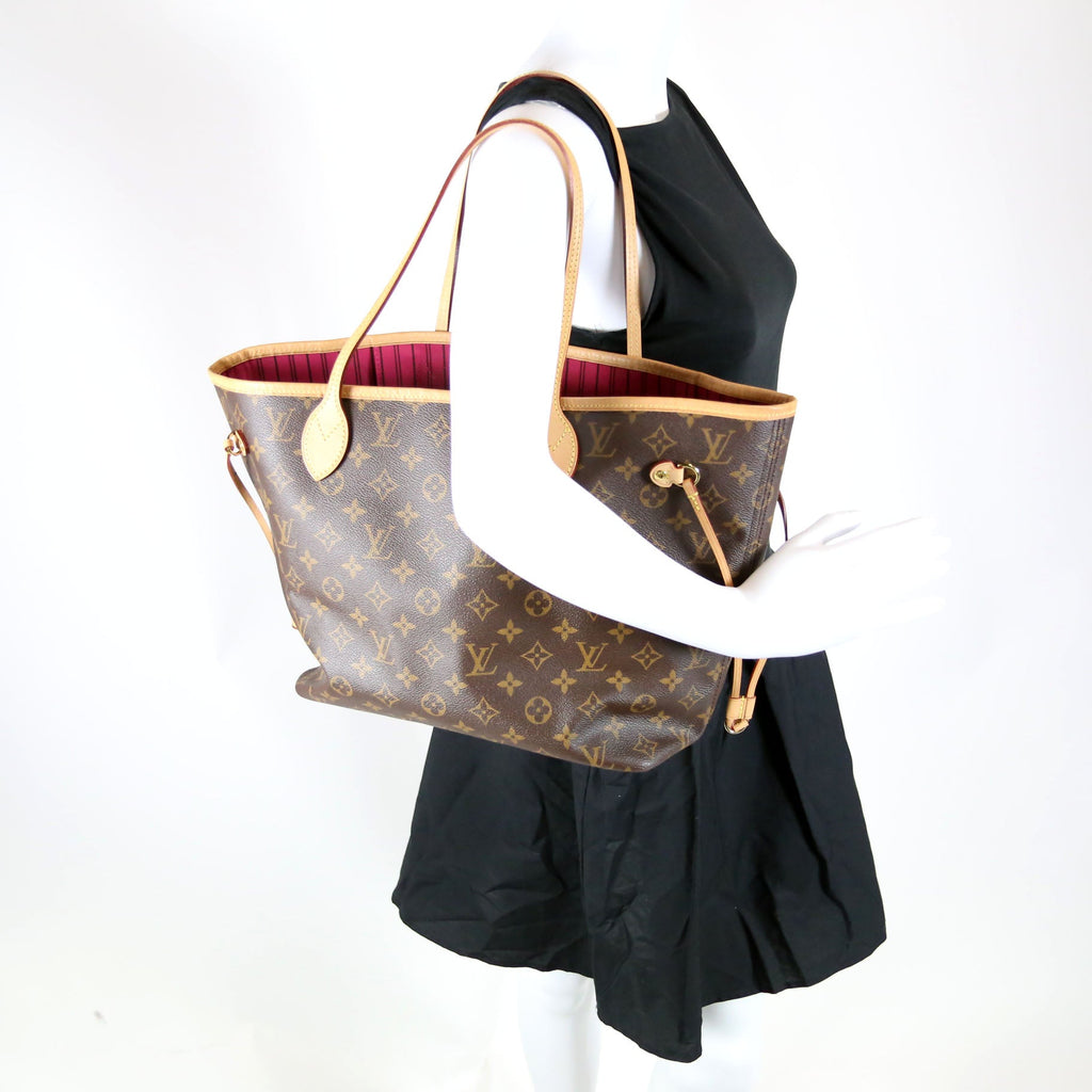 Neverfull With Wallet MM Monogram Brown/Berry