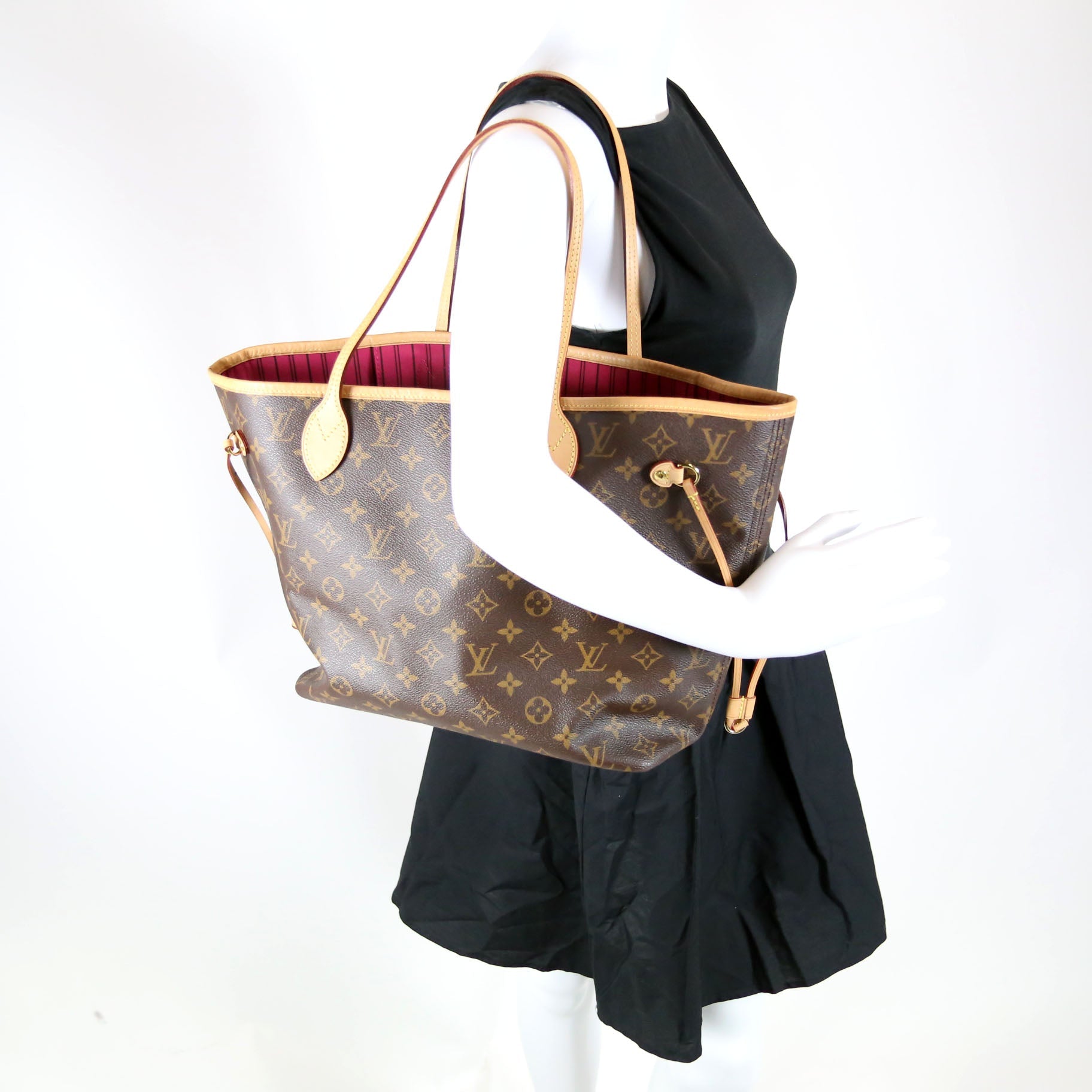 Neverfull With Wallet MM Monogram Brown/Berry