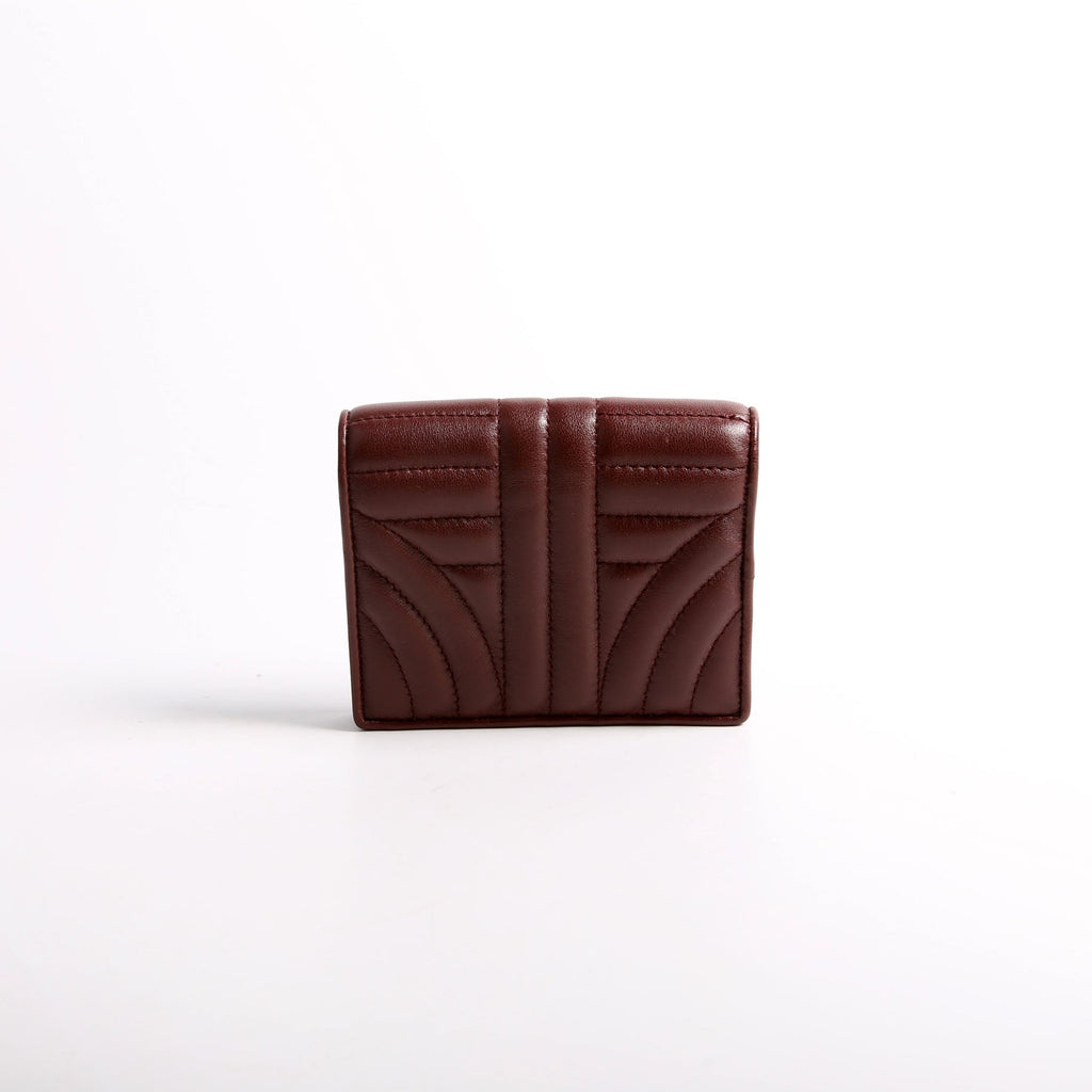 Nappa Impunture Small Wallet With Coin Pouch Burgundy