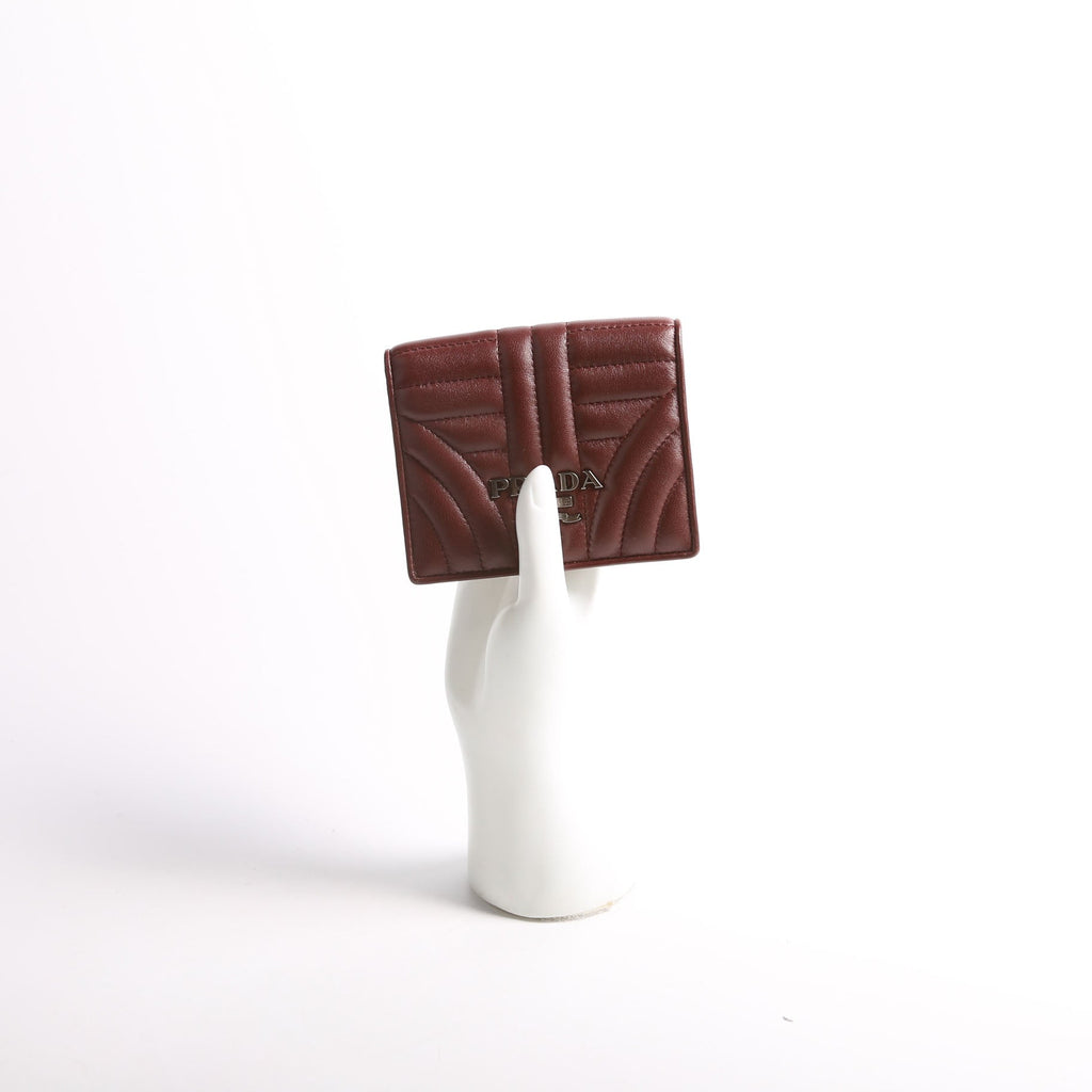 Nappa Impunture Small Wallet With Coin Pouch Burgundy