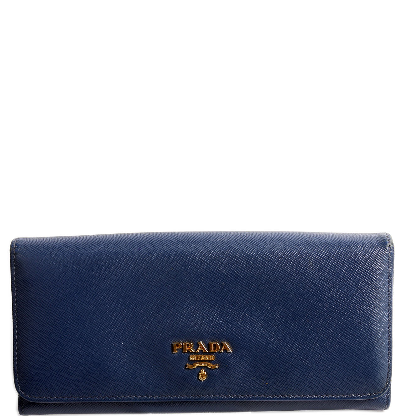 Saffiano Long Wallet Blue