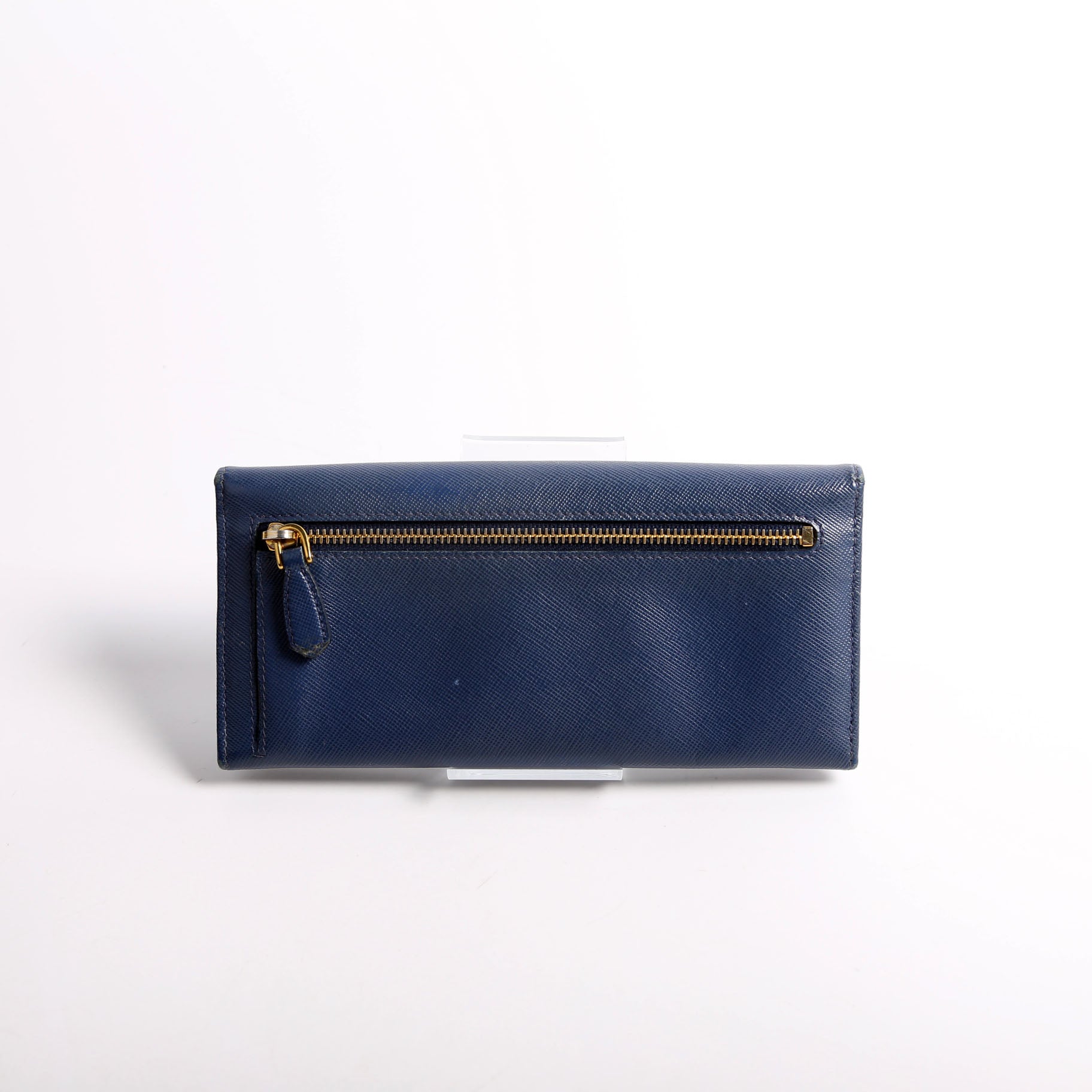 Saffiano Long Wallet Blue