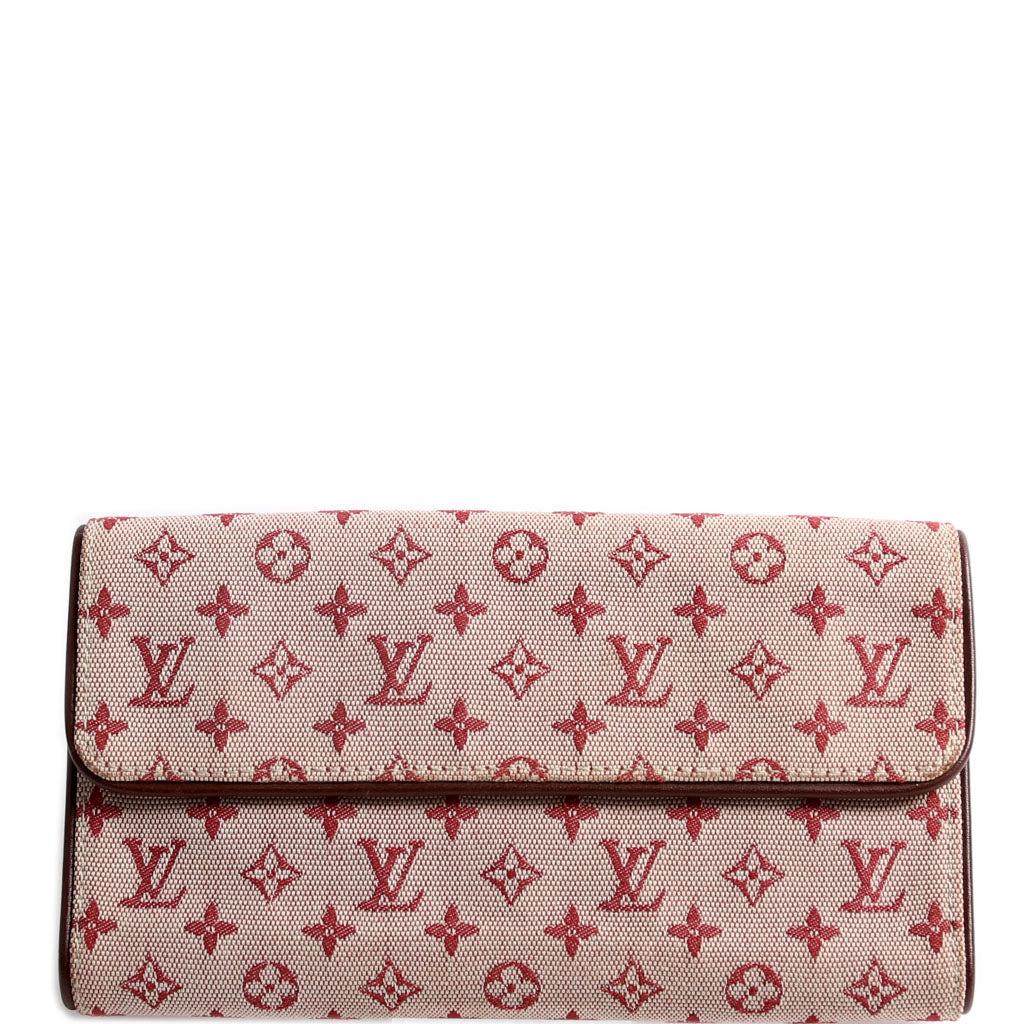 Porte Tresor Wallet Mini Lin Burgundy