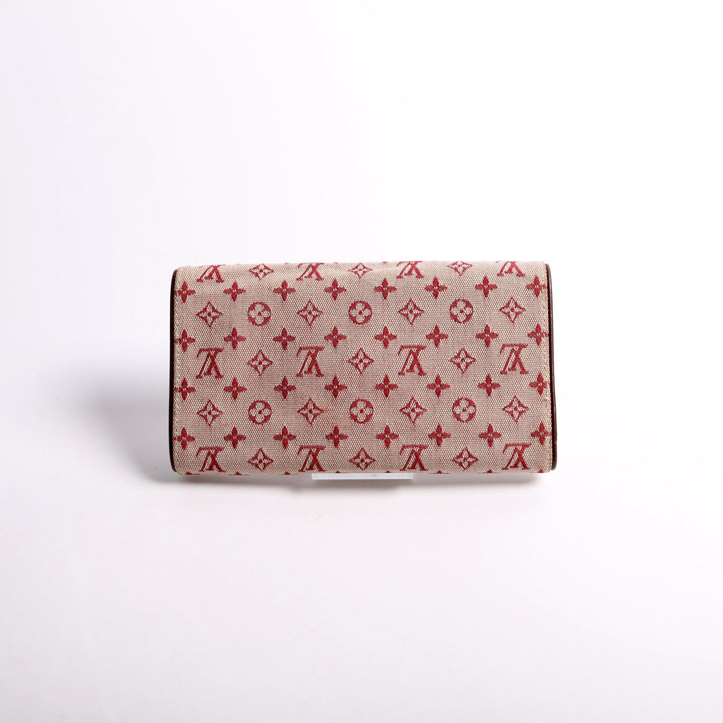Porte Tresor Wallet Mini Lin Burgundy