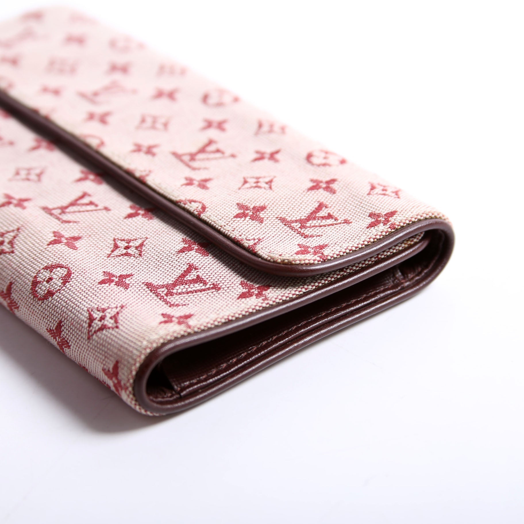 Porte Tresor Wallet Mini Lin Burgundy