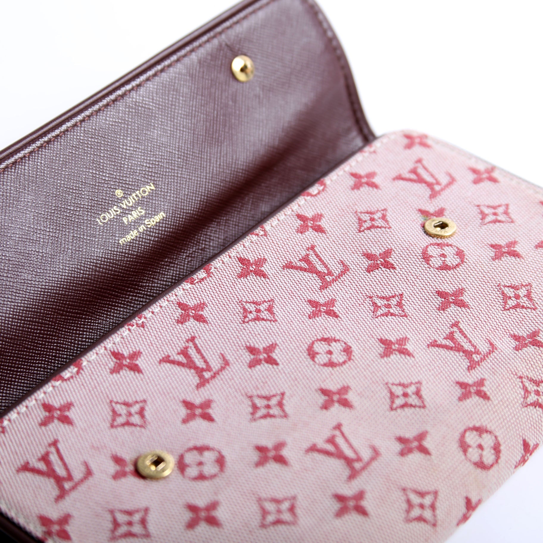 Porte Tresor Wallet Mini Lin Burgundy