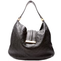233604 GG Leather Large Hobo Black