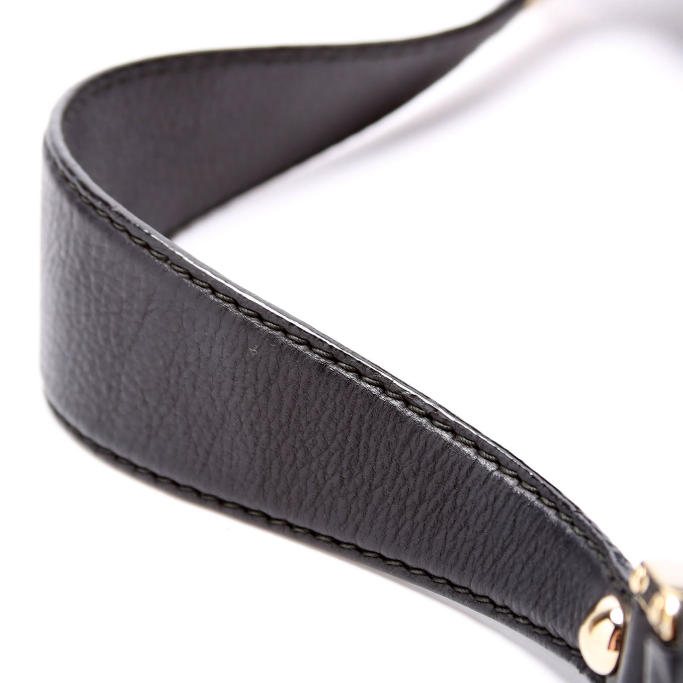 233604 GG Leather Large Hobo Black