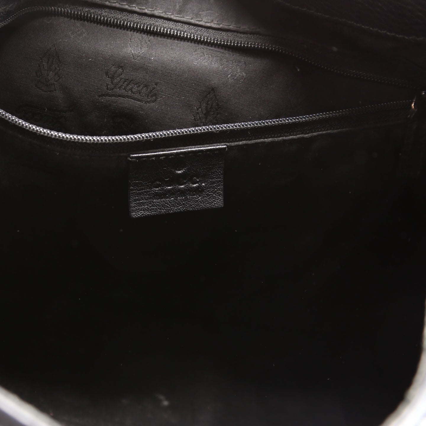 233604 GG Leather Large Hobo Black