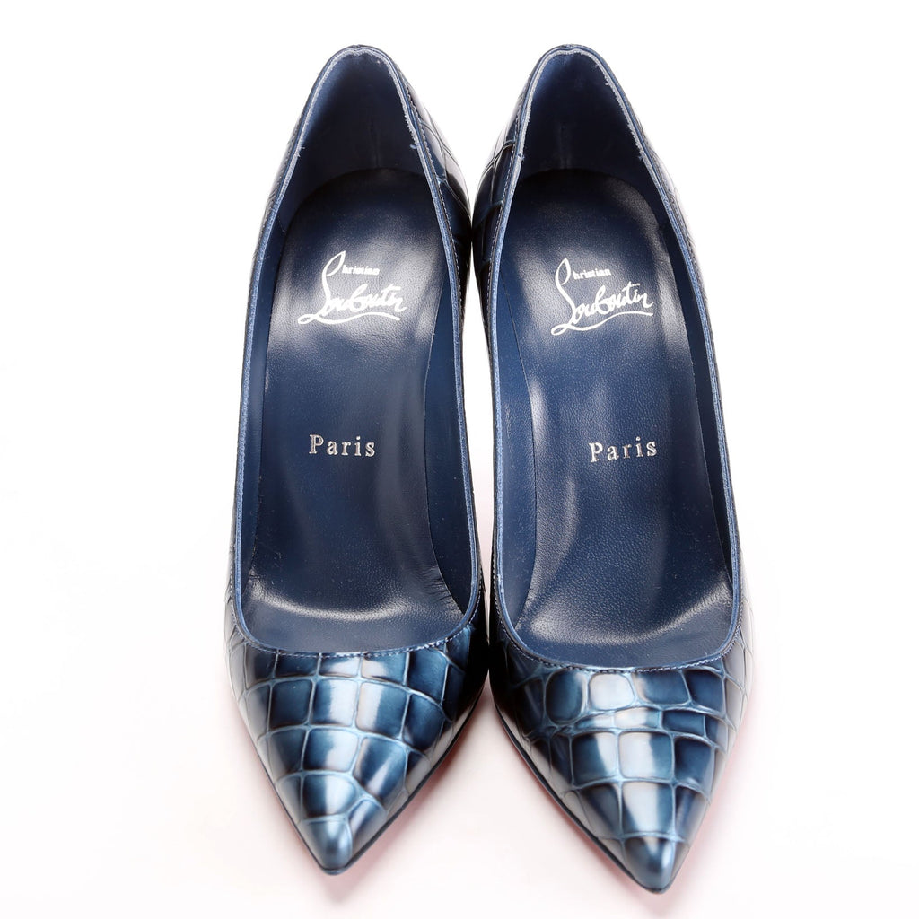 Kate 100MM Alligator Emb Size 36.5 Blue