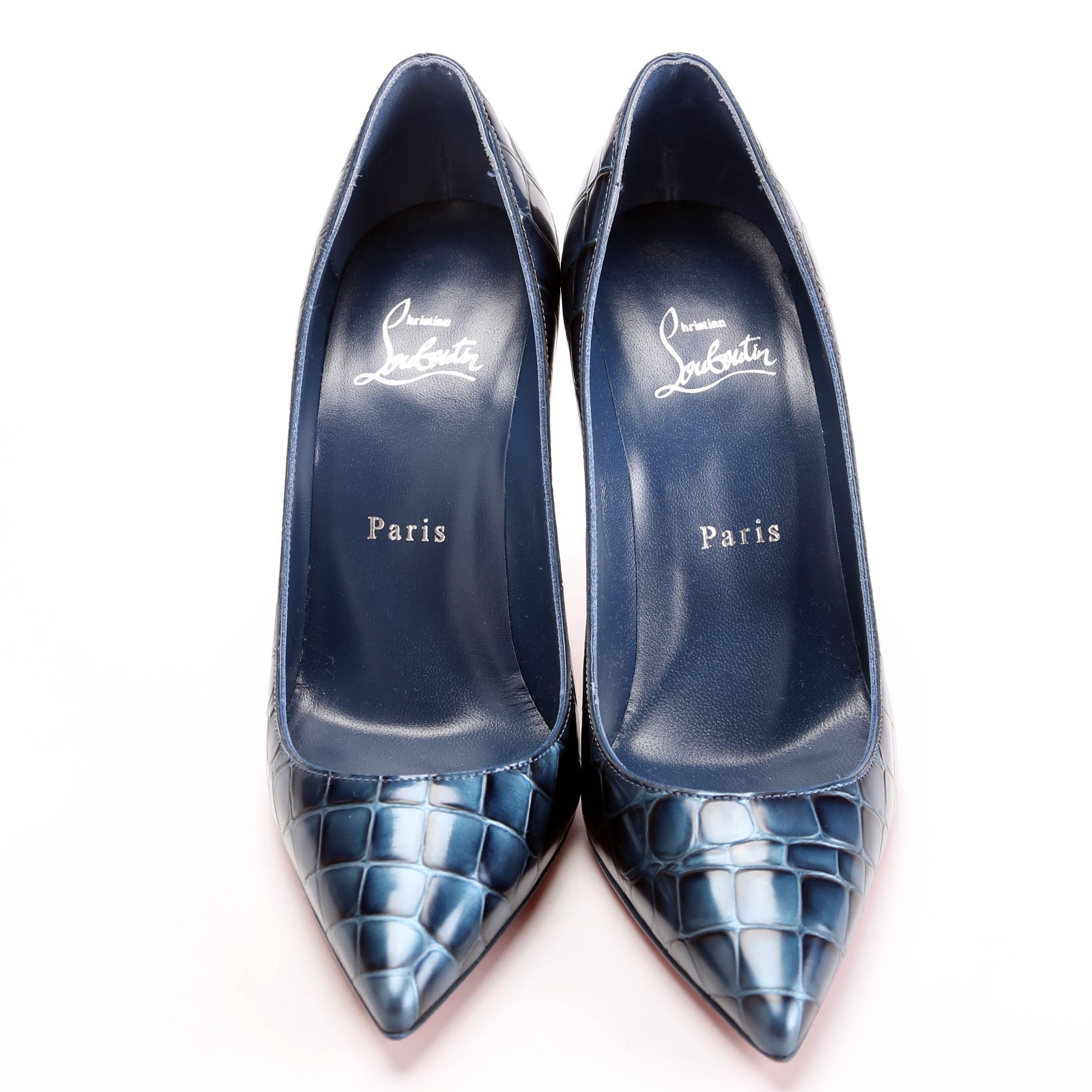 Kate 100MM Alligator Emb Size 36.5 Blue