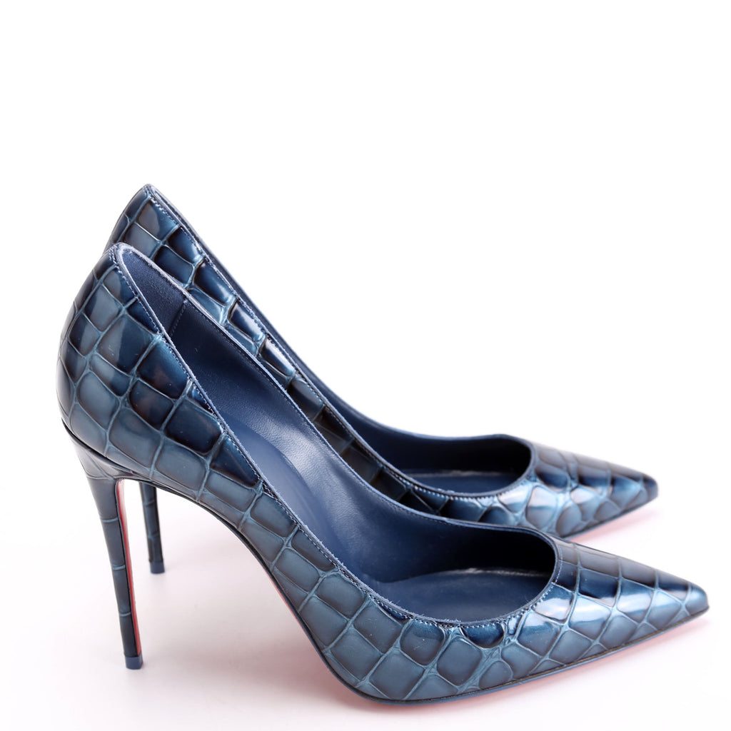 Kate 100MM Alligator Emb Size 36.5 Blue