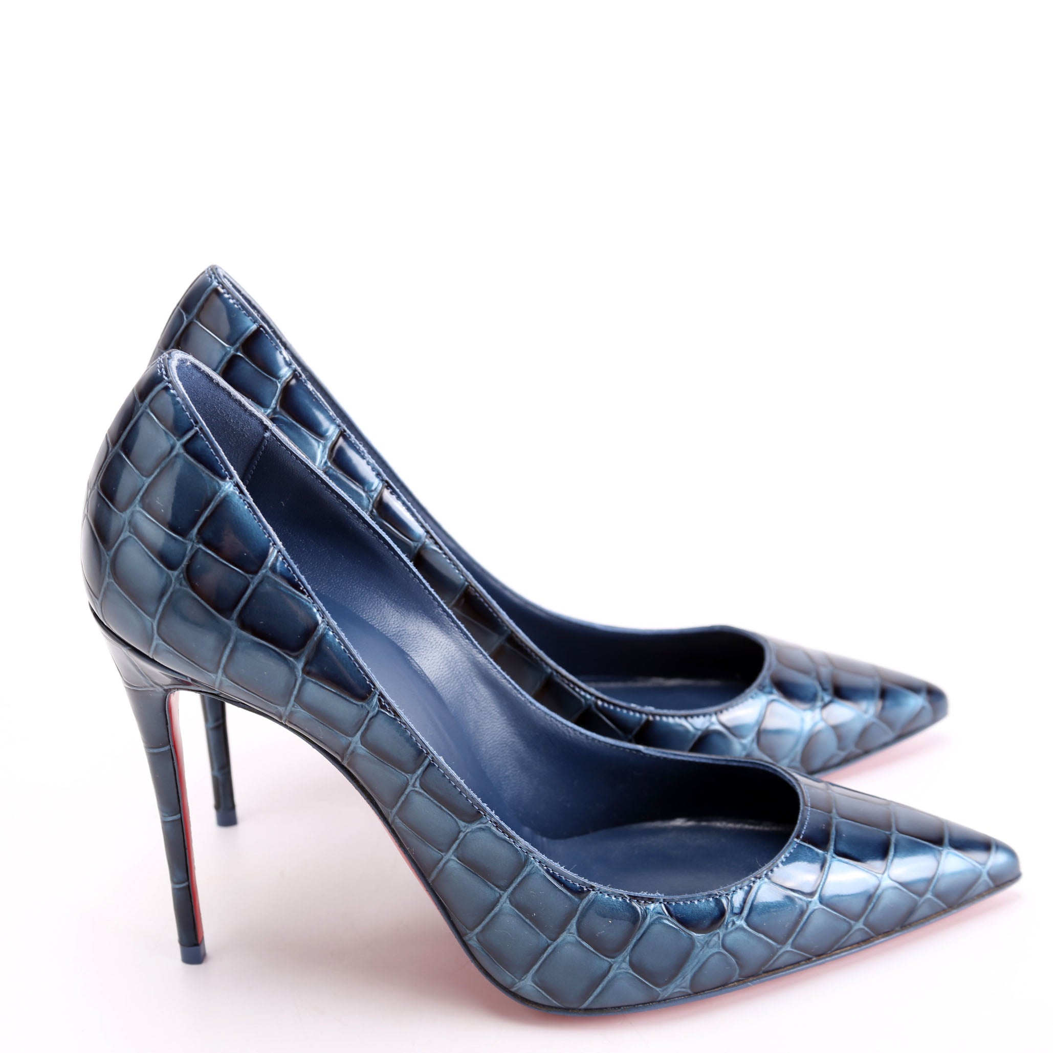 Kate 100MM Alligator Emb Size 36.5 Blue