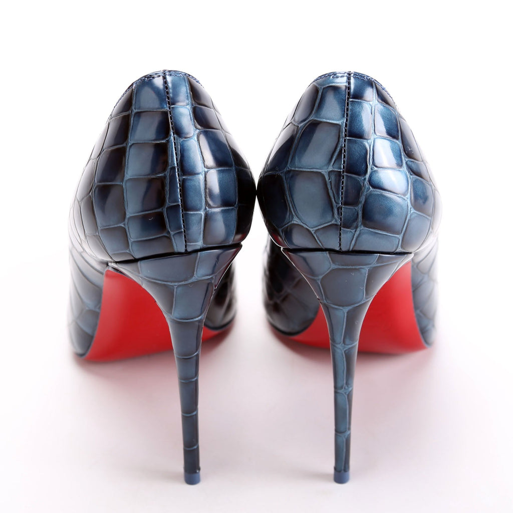 Kate 100MM Alligator Emb Size 36.5 Blue