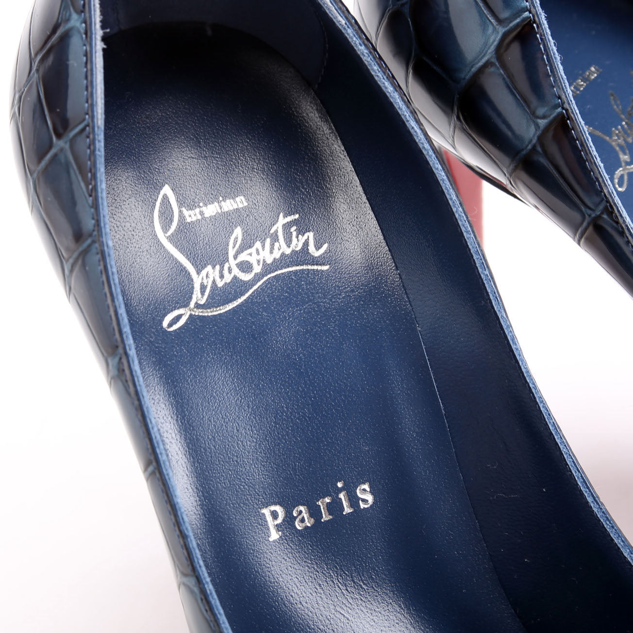 Kate 100MM Alligator Emb Size 36.5 Blue