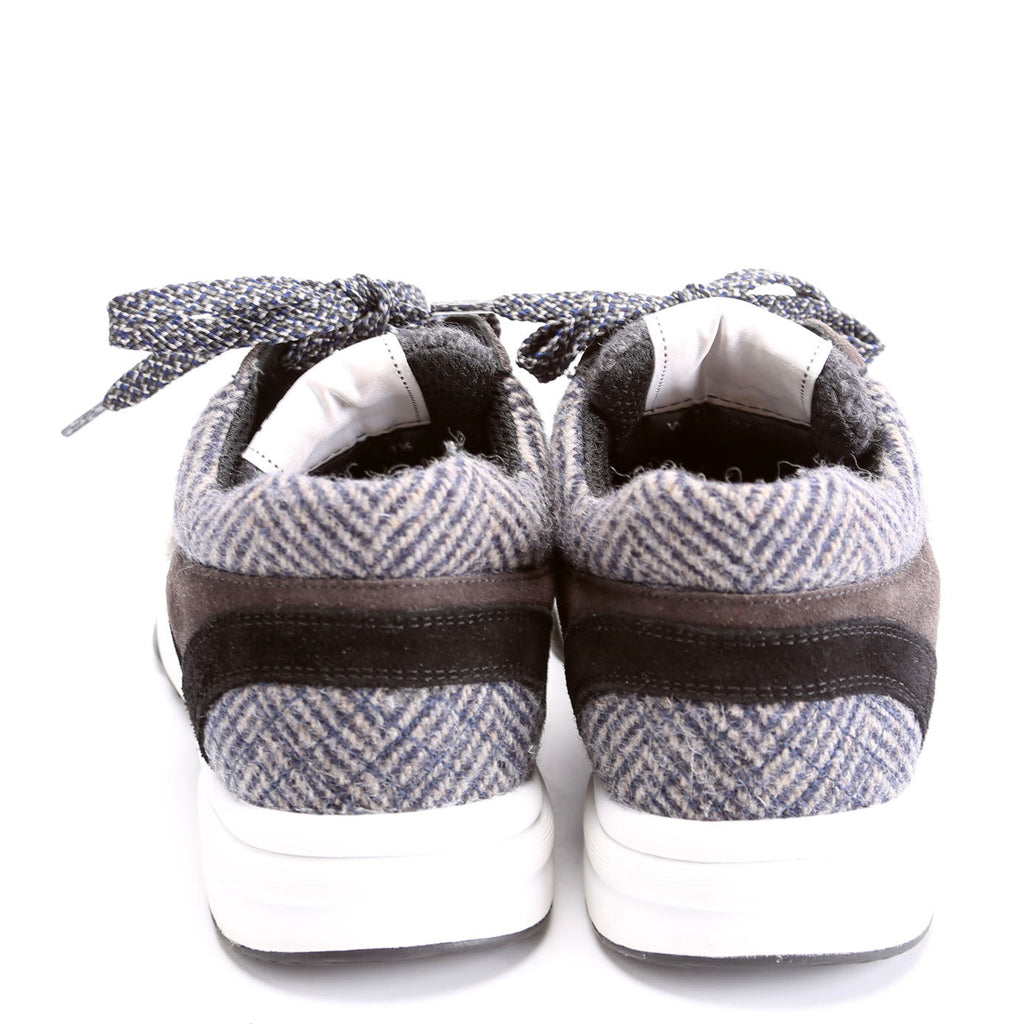 Tweed/Suede CC Trainers Size 38.5 Black/Gray/White