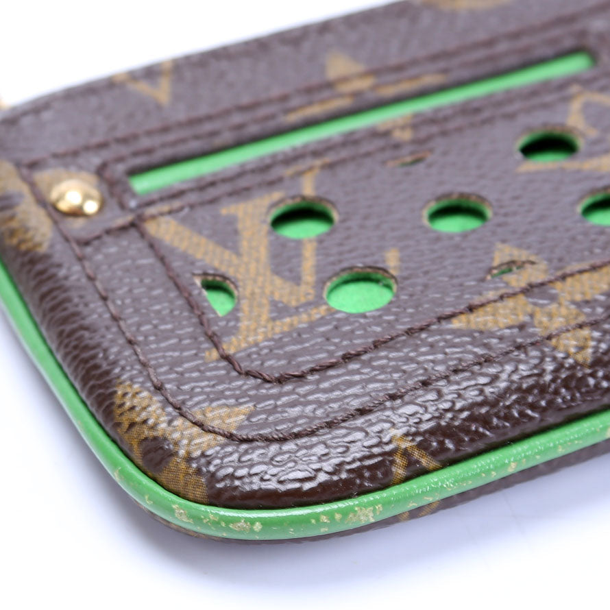 Pochette Cles Monogram Perforated Green