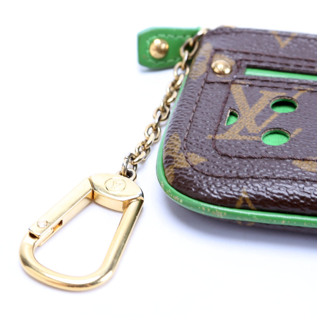 Pochette Cles Monogram Perforated Green