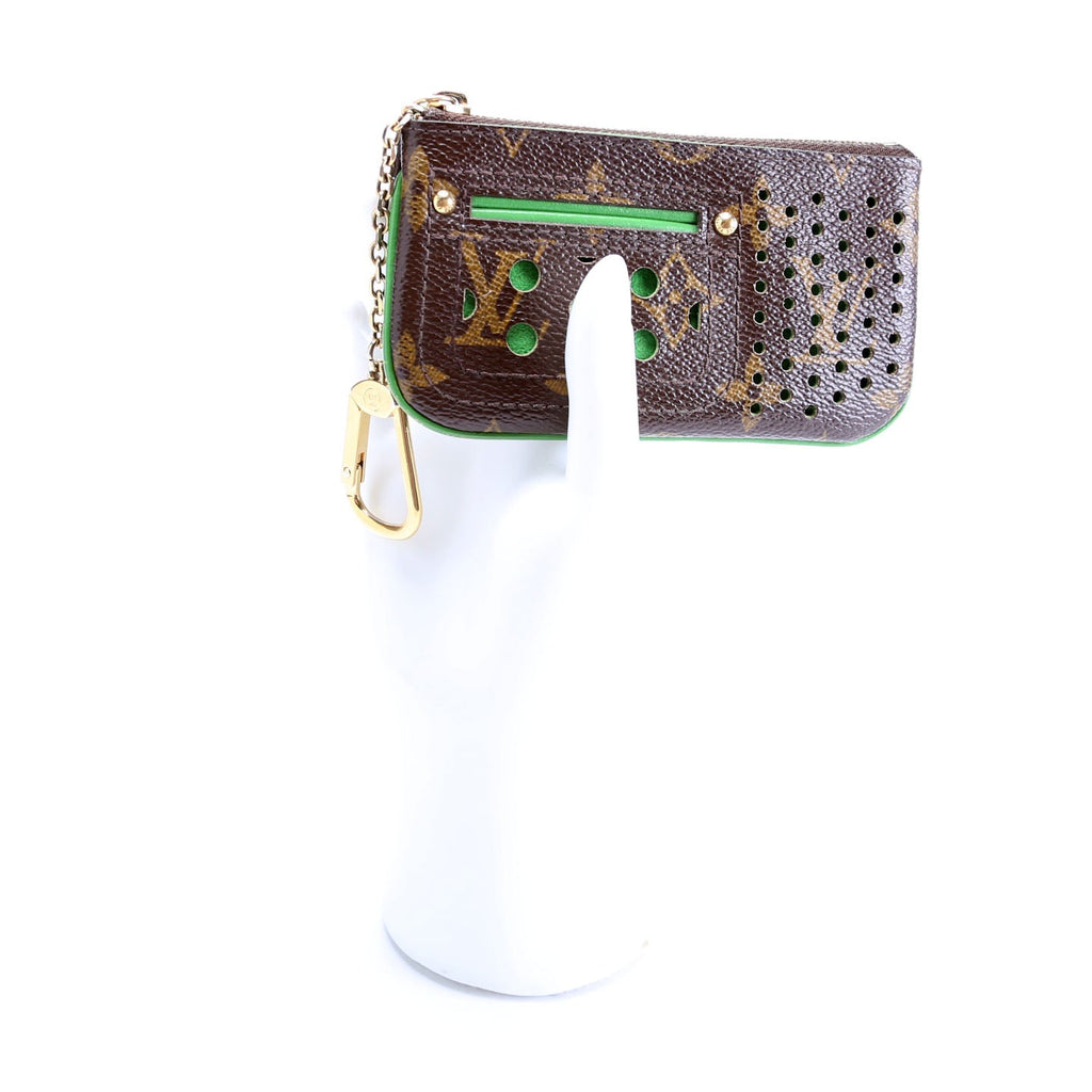Pochette Cles Monogram Perforated Green