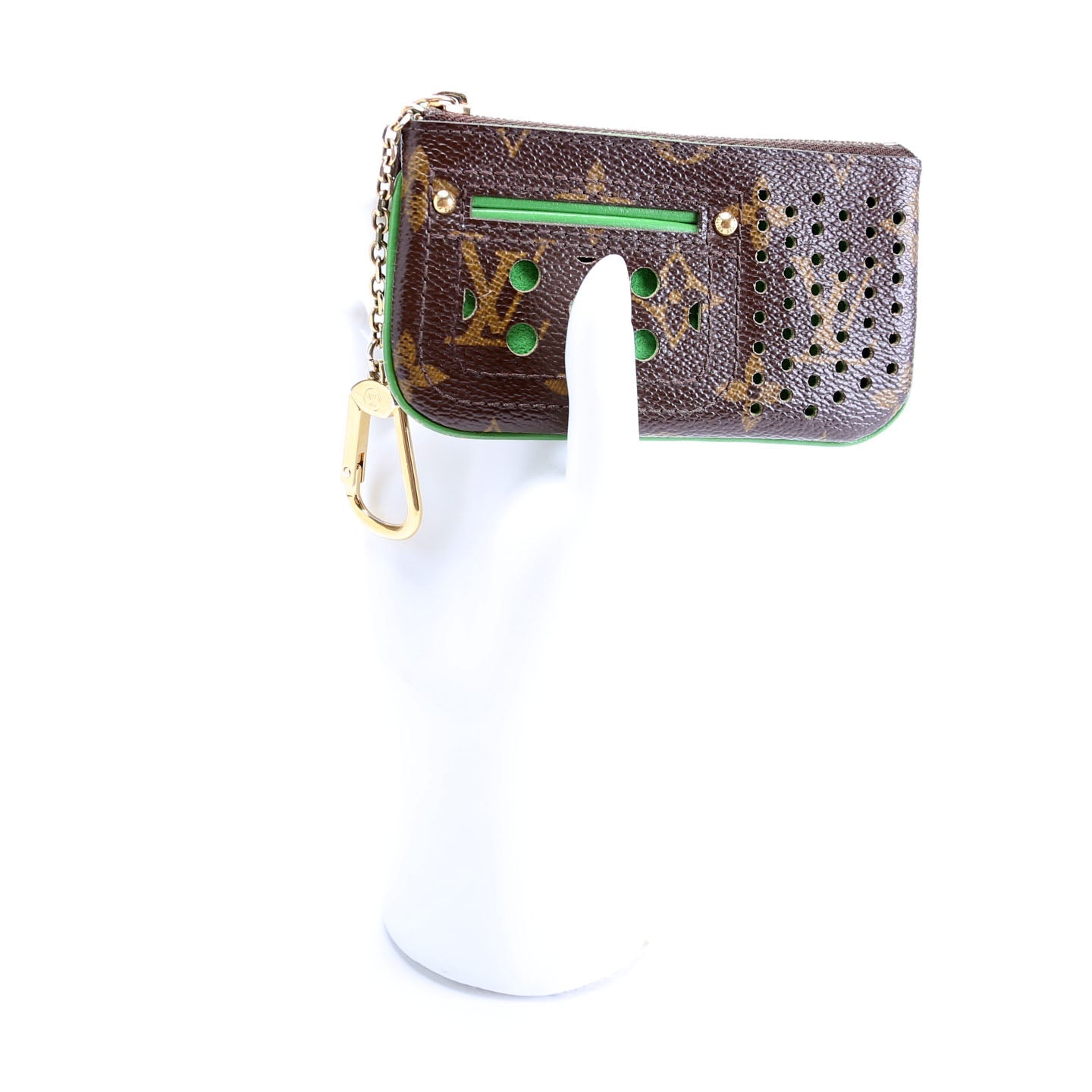 Pochette Cles Monogram Perforated Green