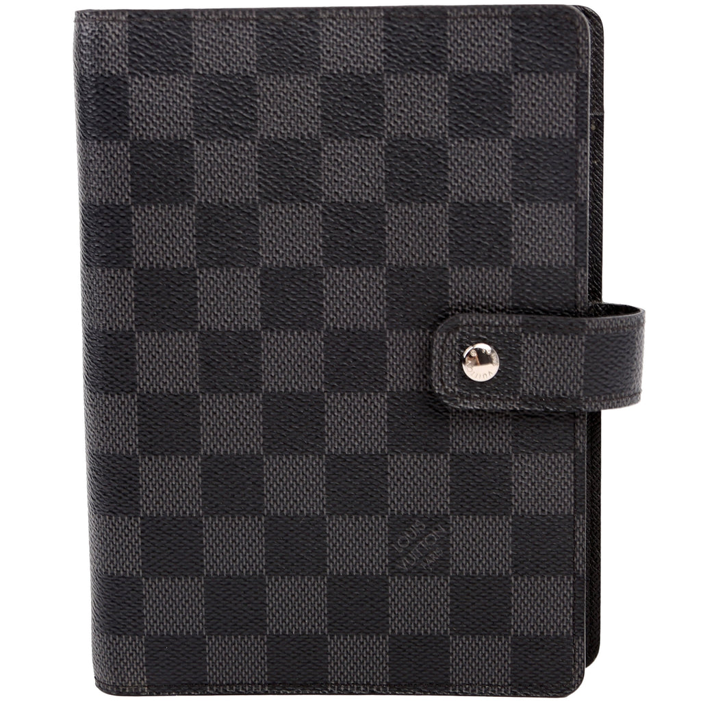 Agenda Medium Ring Damier Graphite