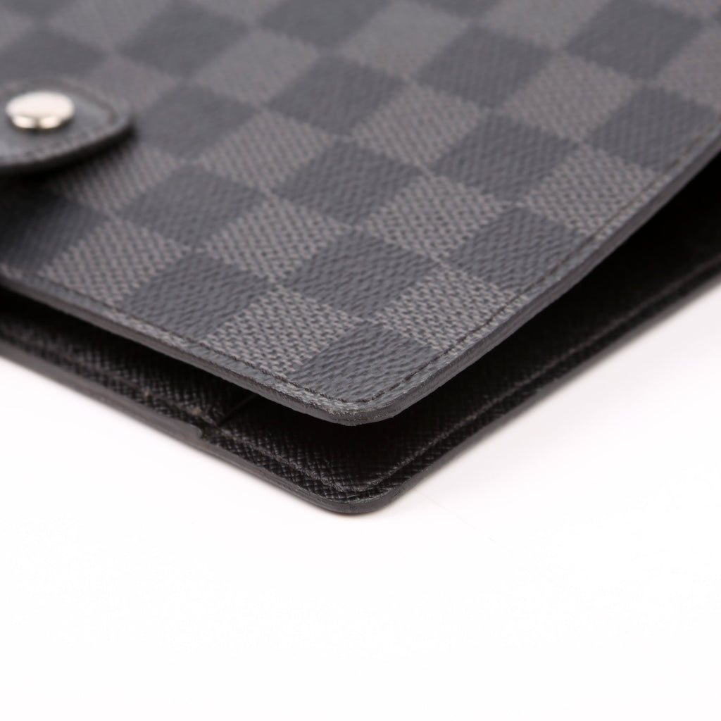 Agenda Medium Ring Damier Graphite