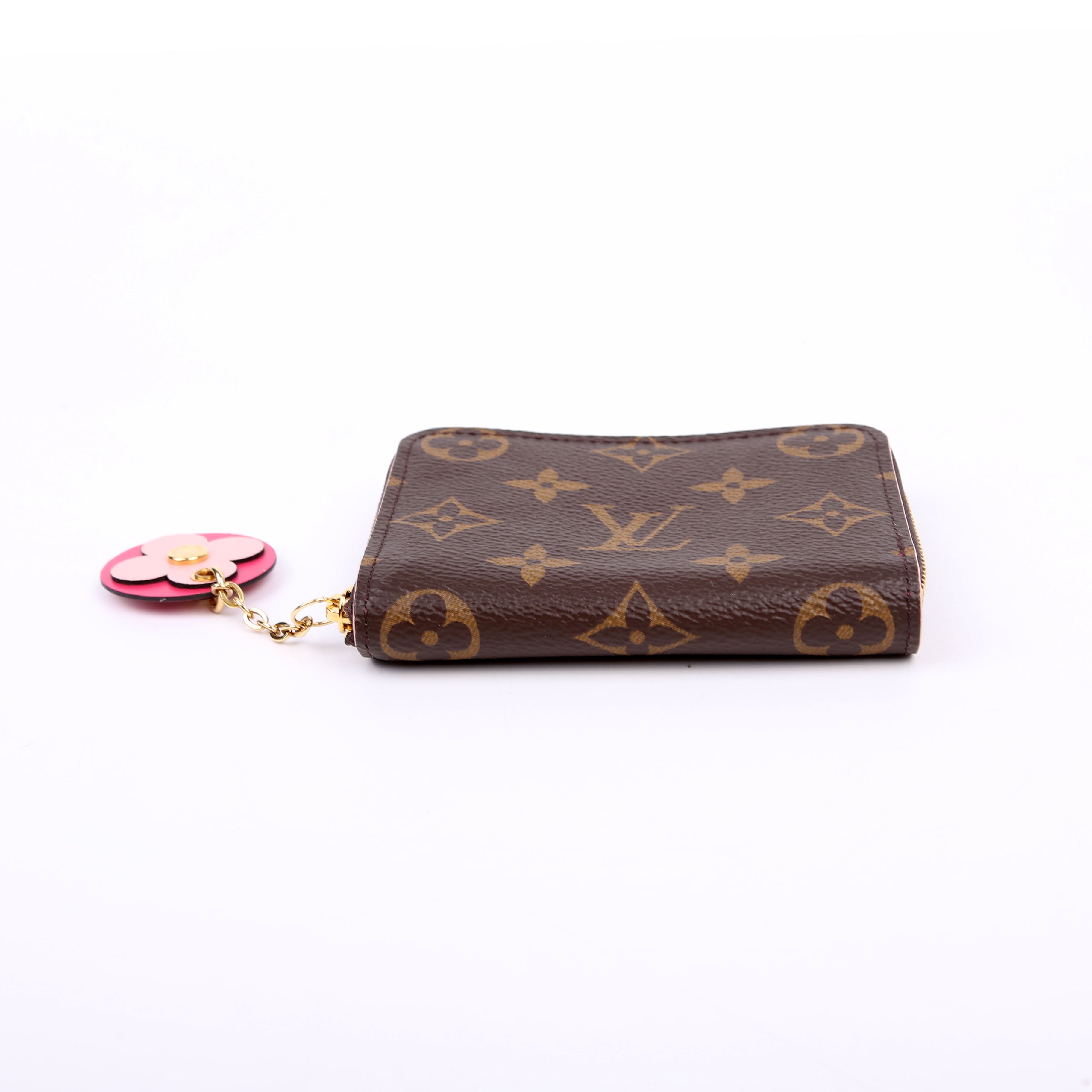 Zippy Coin Purse Flower Monogram Pink