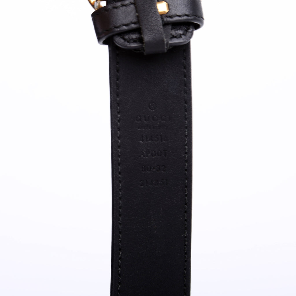 414516 GG Marmont Belt Size 80/32 Black