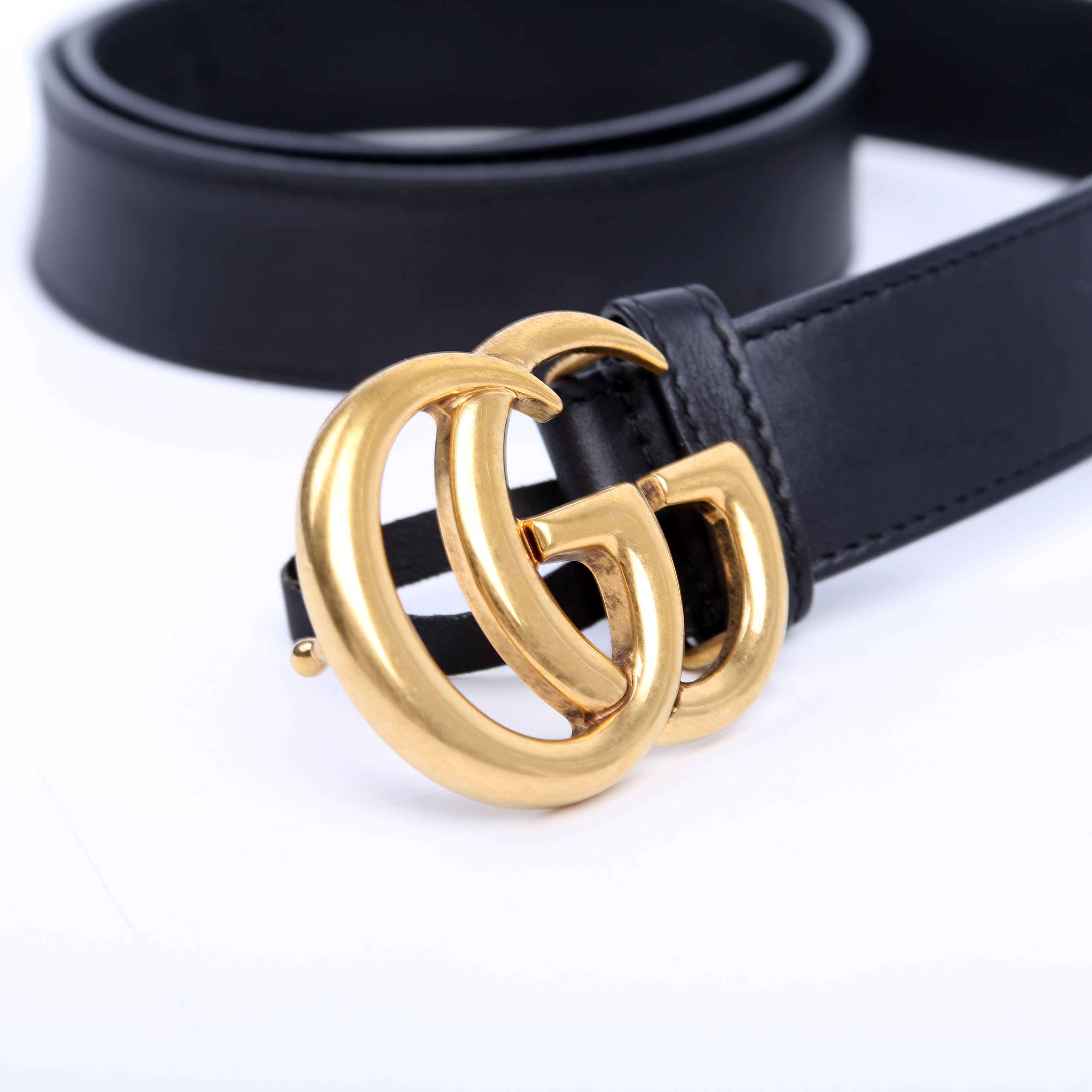 414516 GG Marmont Belt Size 80/32 Black