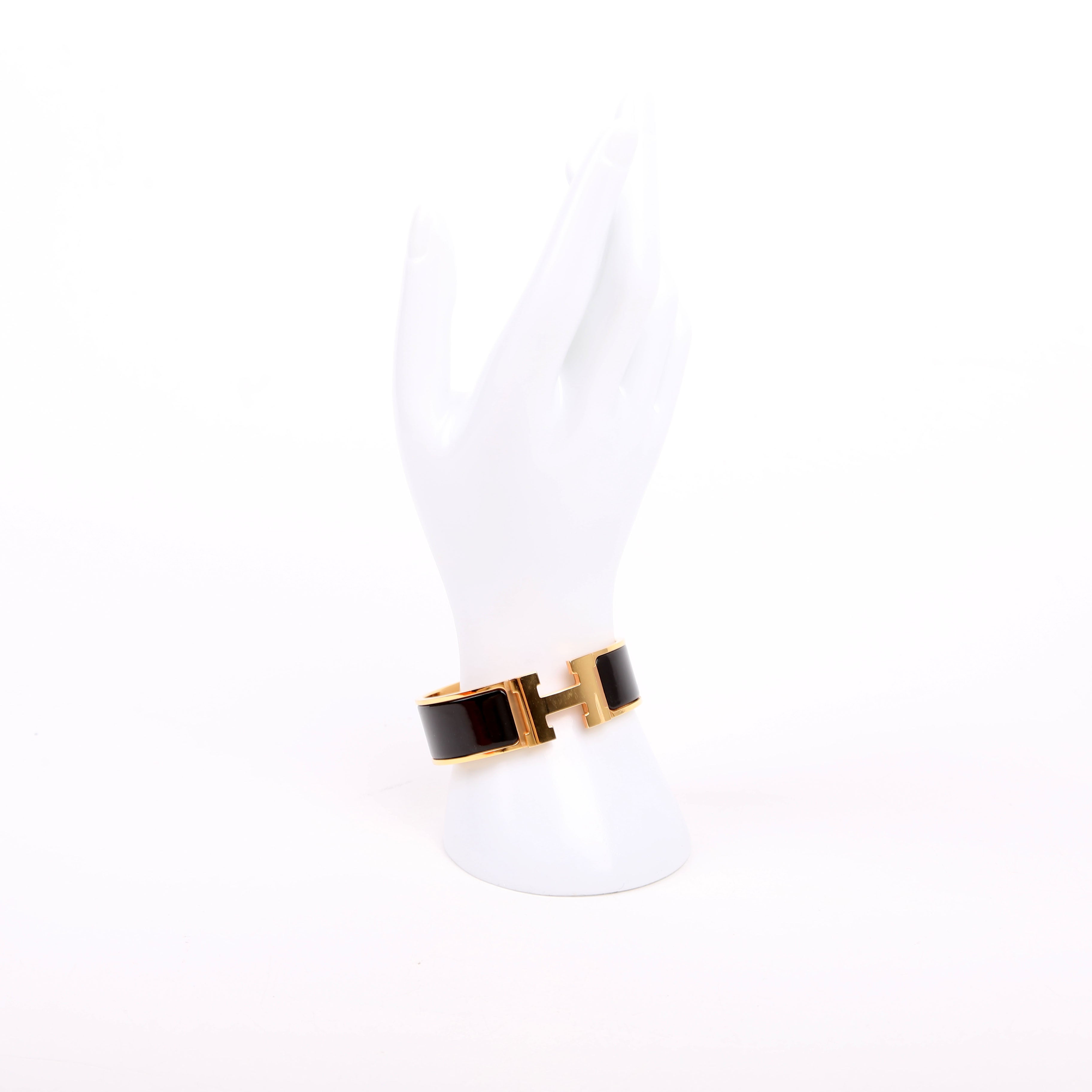 Clic Clac Wide GM Bracelet Gold/Black