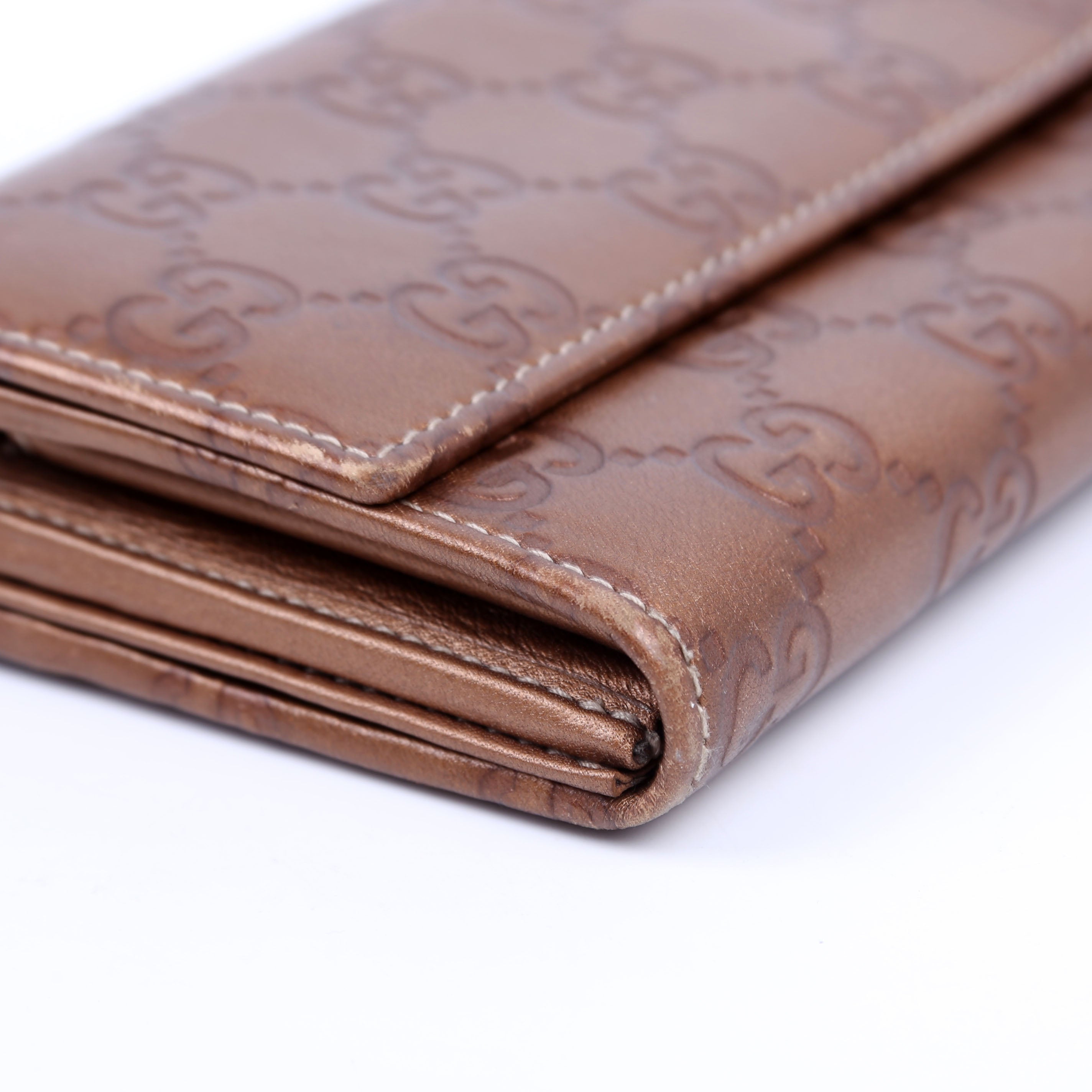 245728 Guccissima Lovelry Heart Continental Wallet Bronze