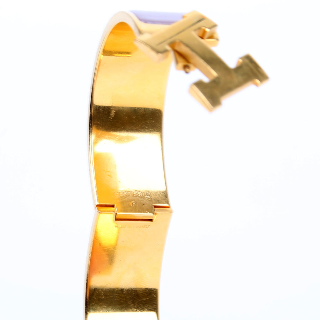 Clic Clac Wide GM Bracelet Gold/Purple