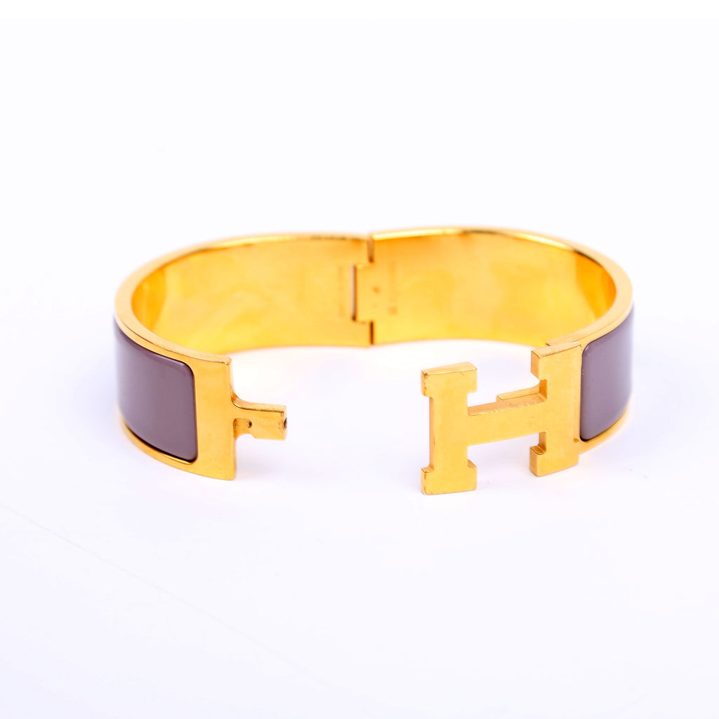 Clic Clac Wide GM Bracelet Gold/Purple