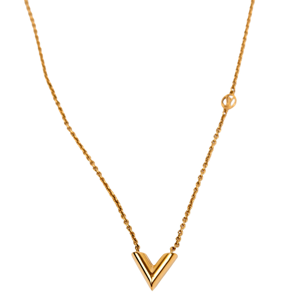 Essential V Necklace Gold