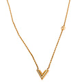 Essential V Necklace Gold