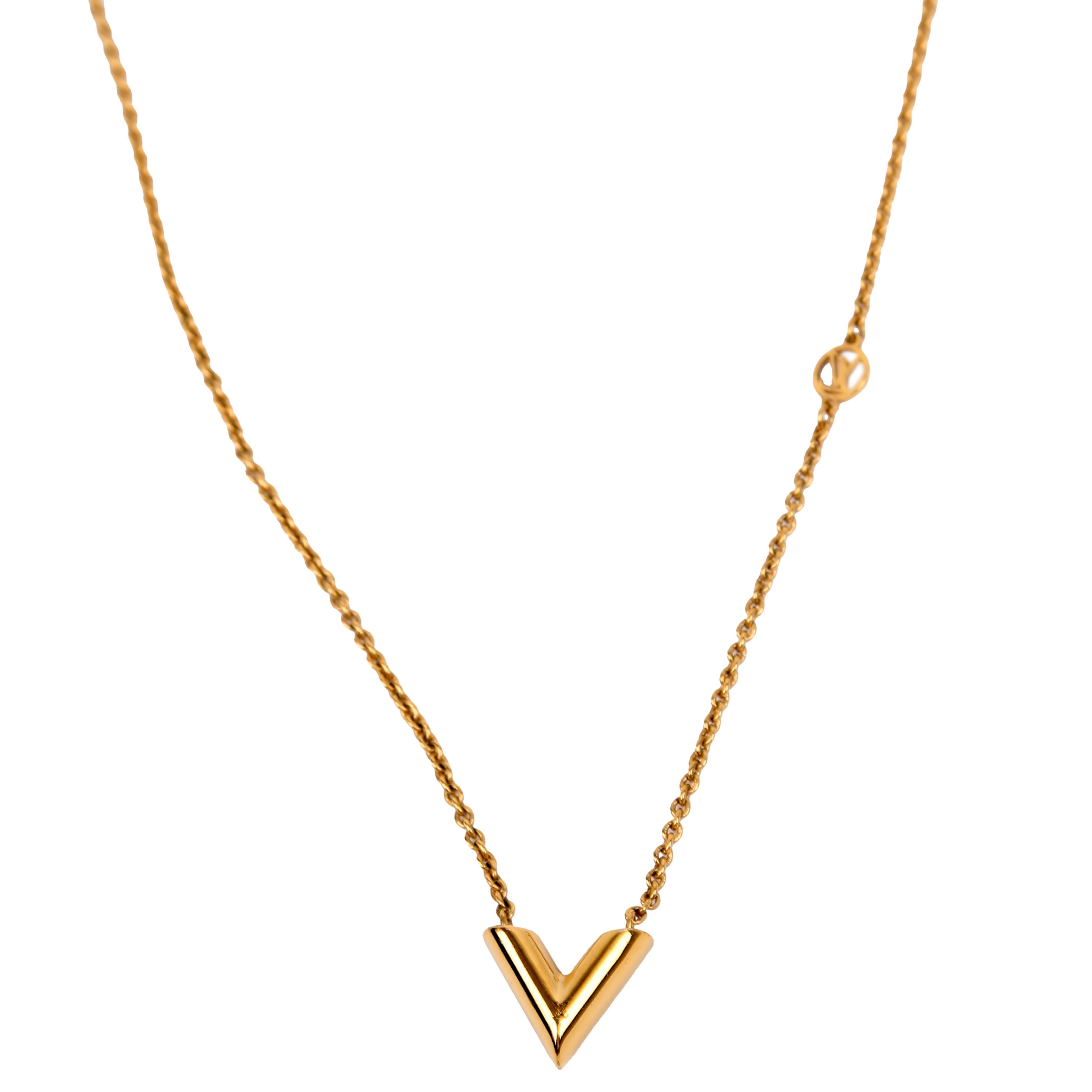 Essential V Necklace Gold