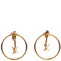 Drop LV Eclipse Hoop Earrings Gold