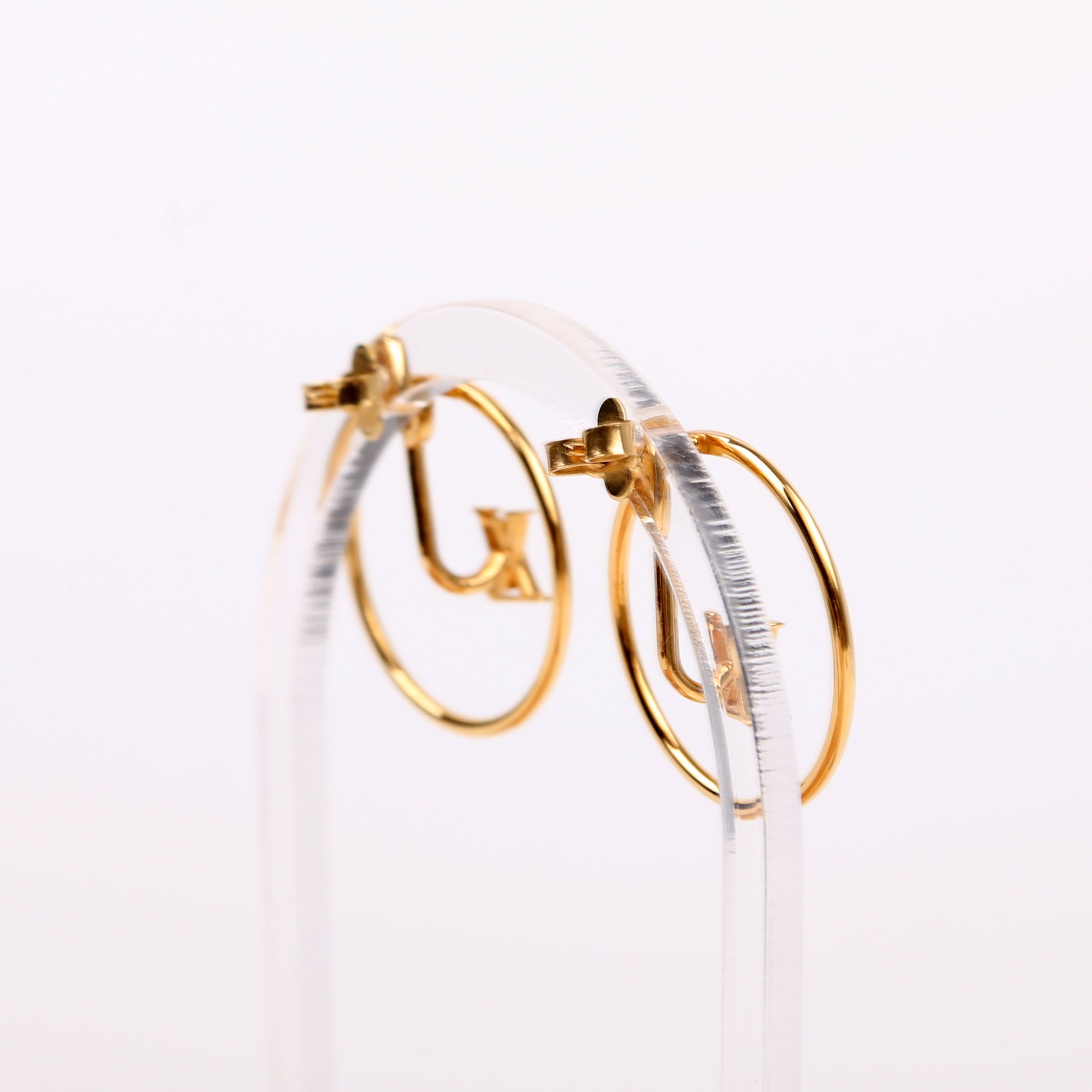 Drop LV Eclipse Hoop Earrings Gold