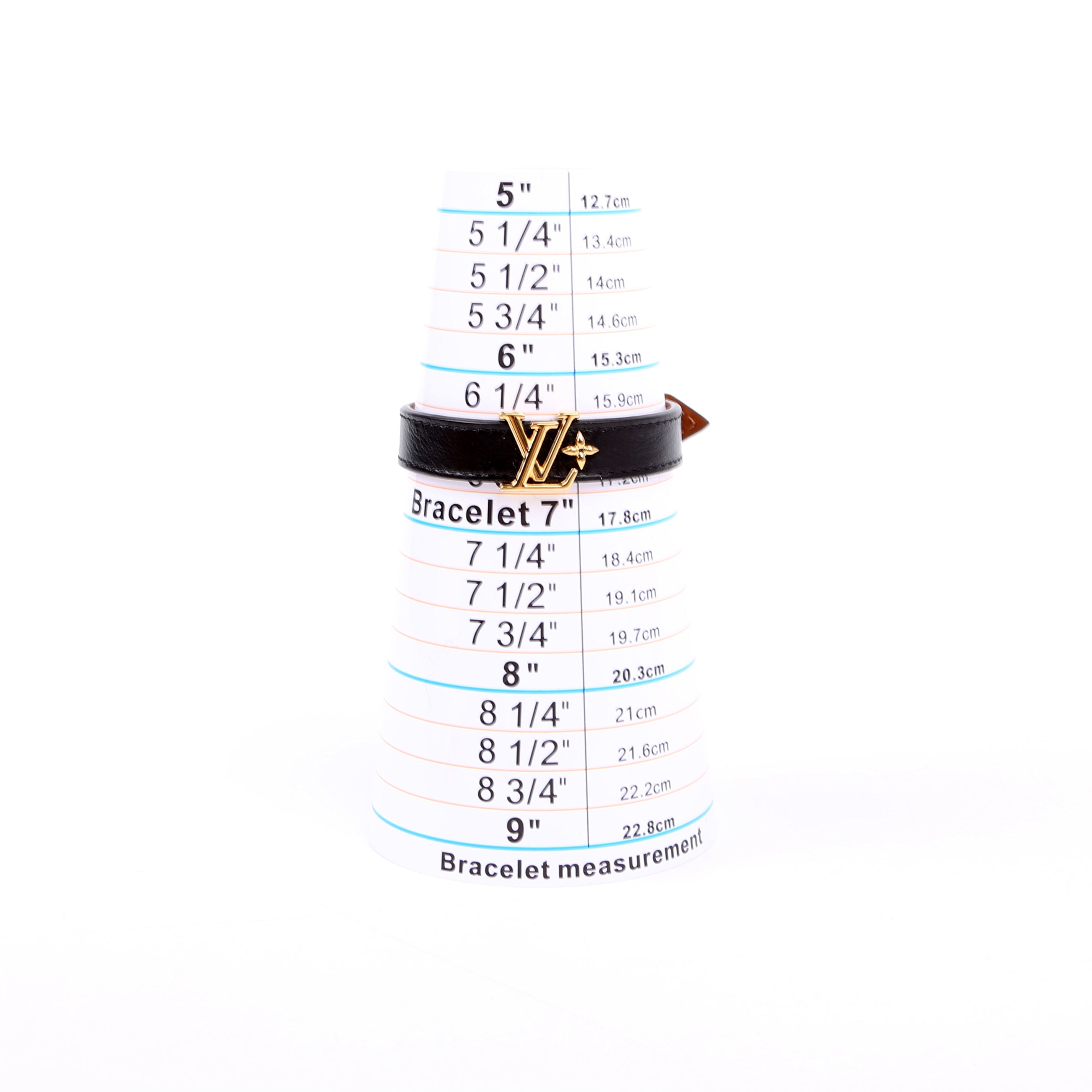 LV Iconic Bracelet Size 19 Black