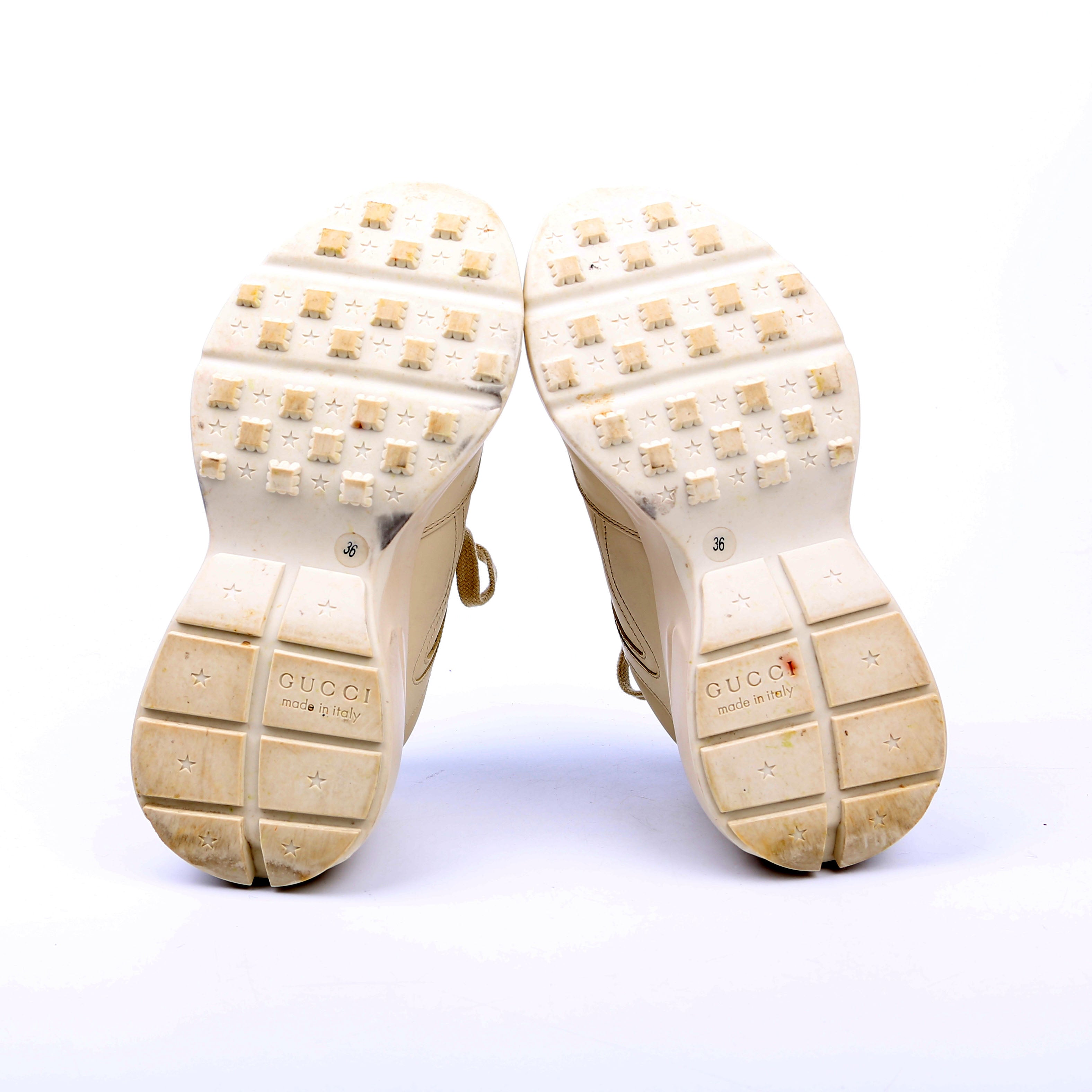 Gucci Rhyton Sneakers Animal Print Size 36 Cream