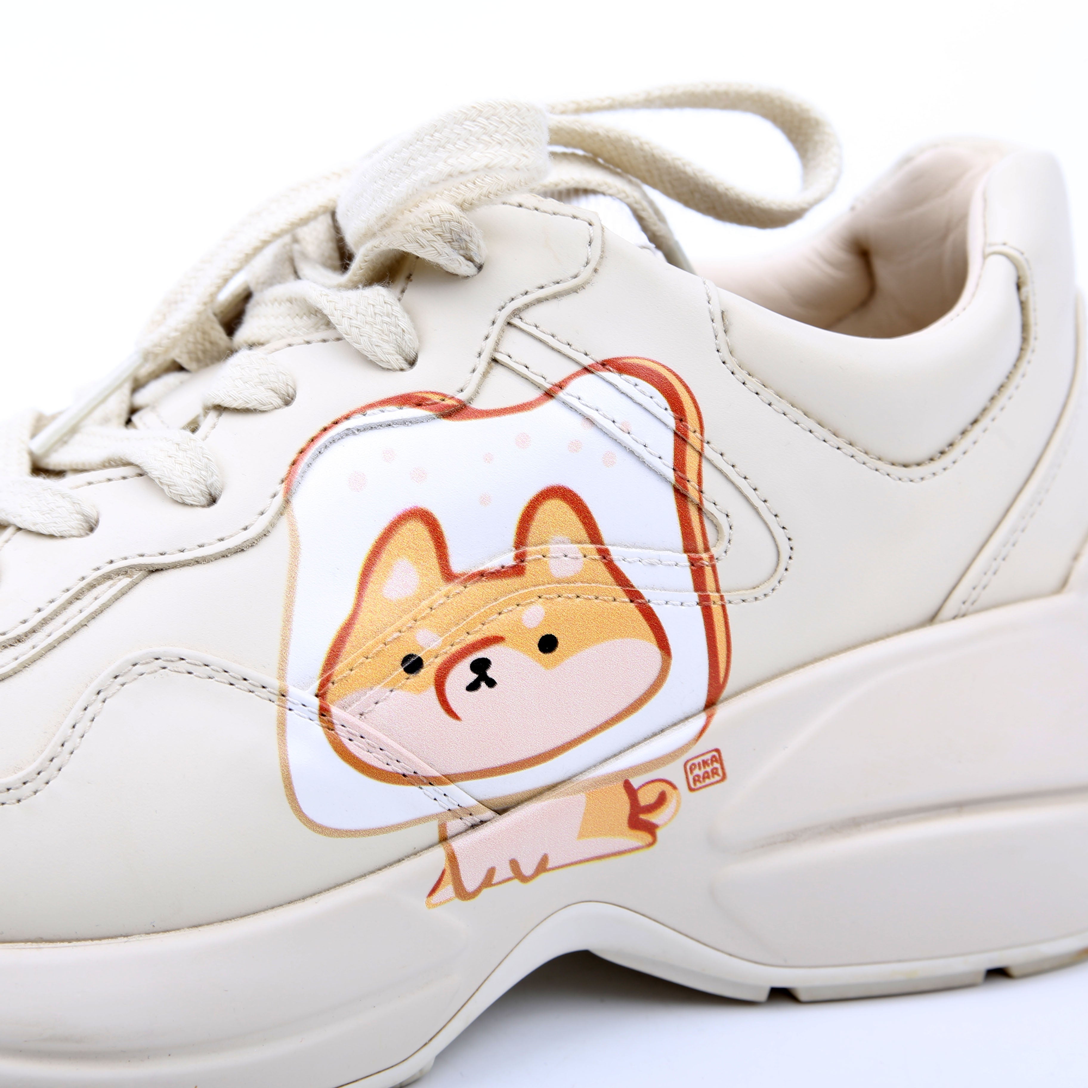 Gucci Rhyton Sneakers Animal Print Size 36 Cream