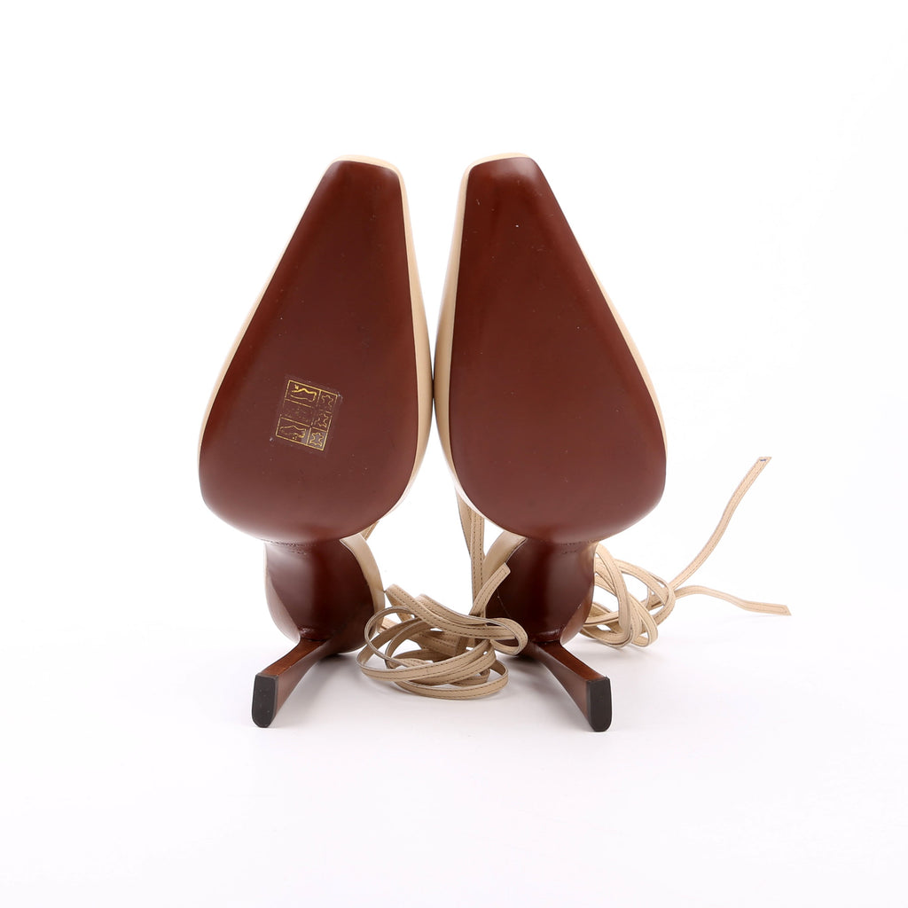 Blade 105 Slingback Heels Size 38 Nude