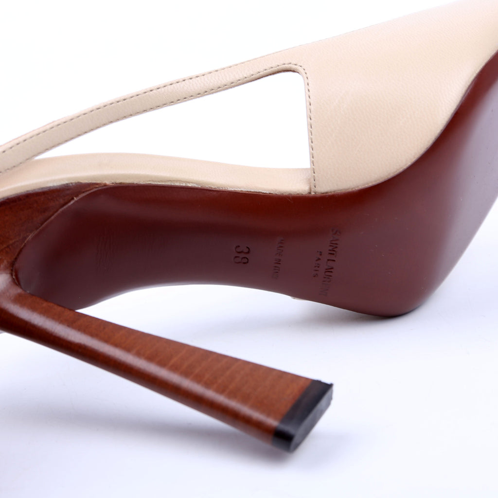 Blade 105 Slingback Heels Size 38 Nude