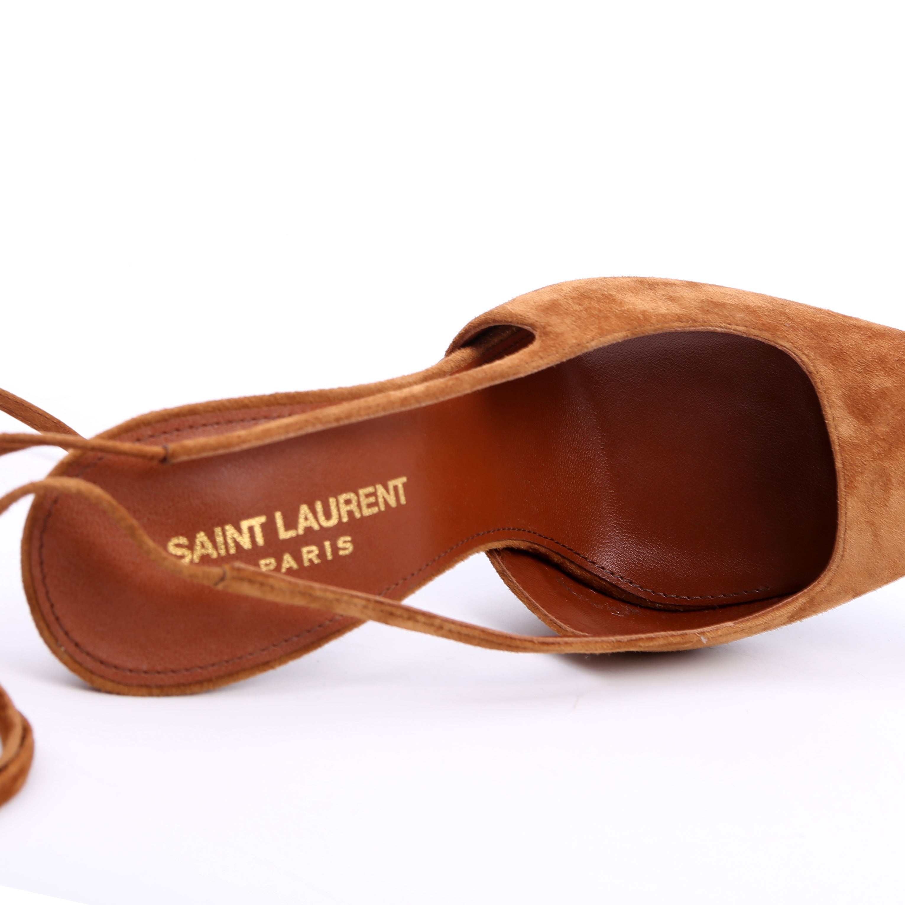Blade 105 Slingback Suede Heels Size 38 Brown