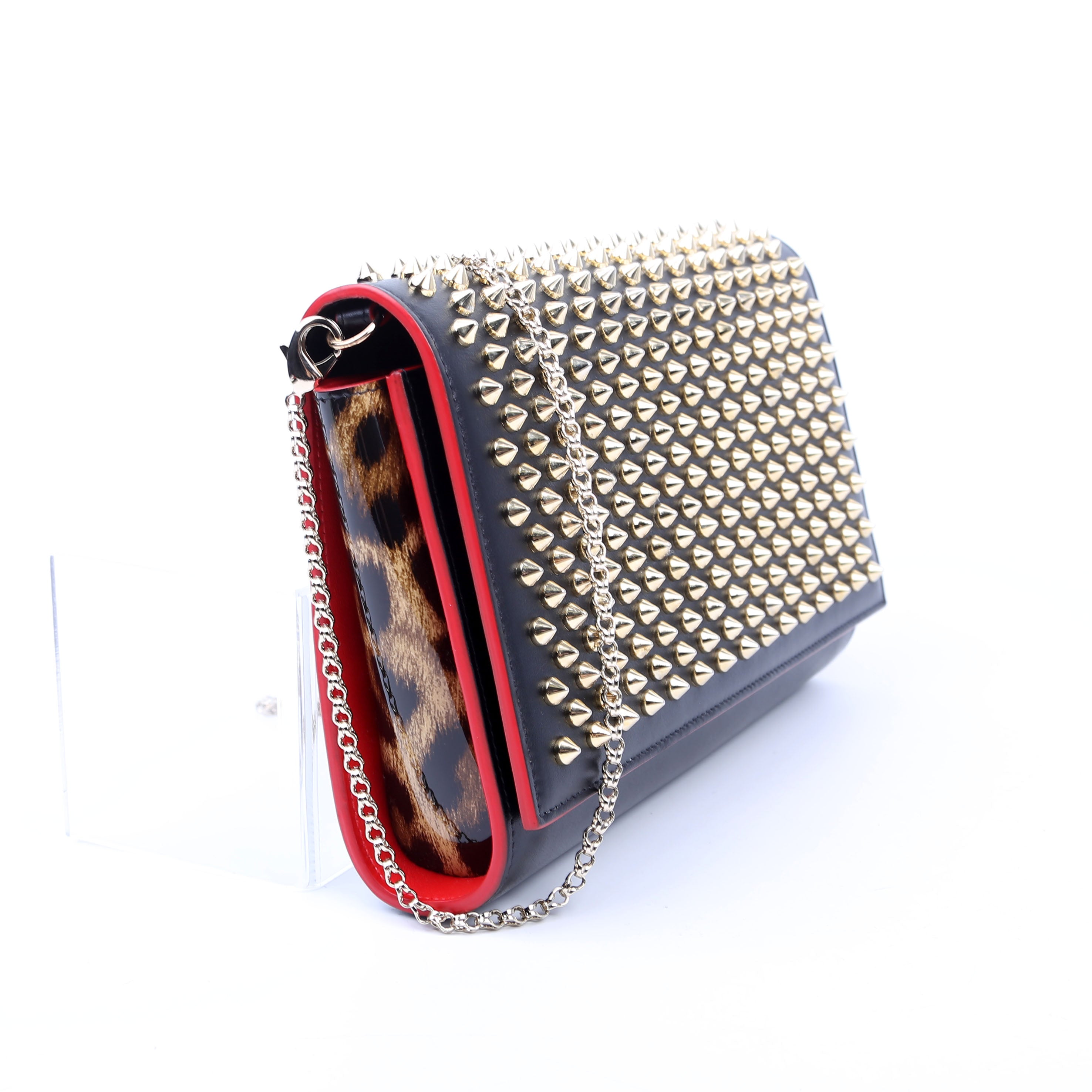 Paloma Spike Clutch Black