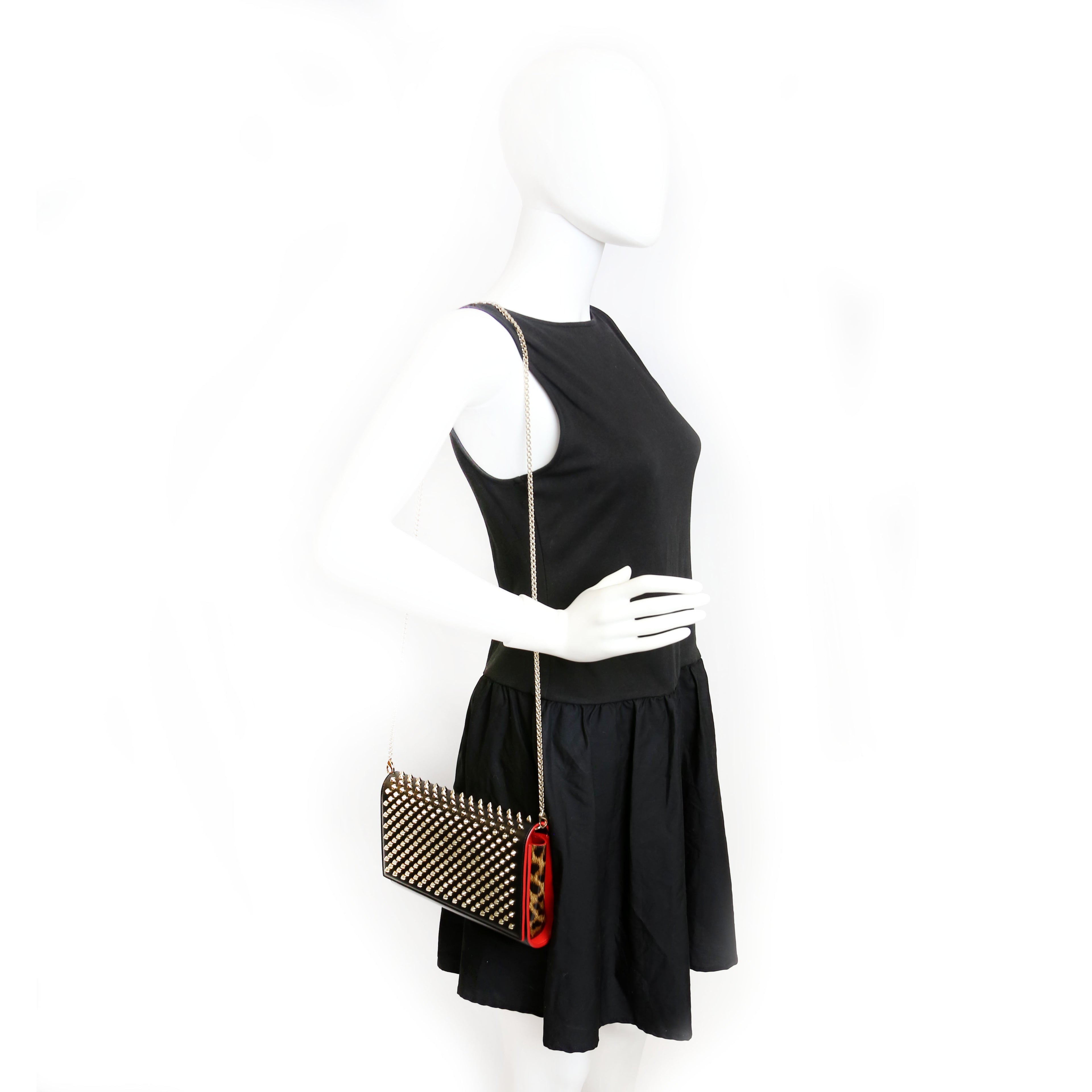 Paloma Spike Clutch Black