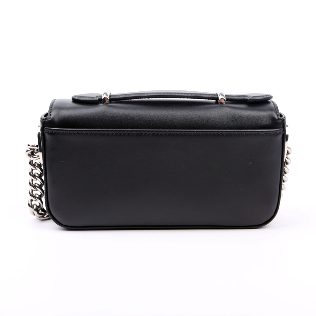 Gucci 760194 Petite GG Mini Calfskin Shoulder Bag Black